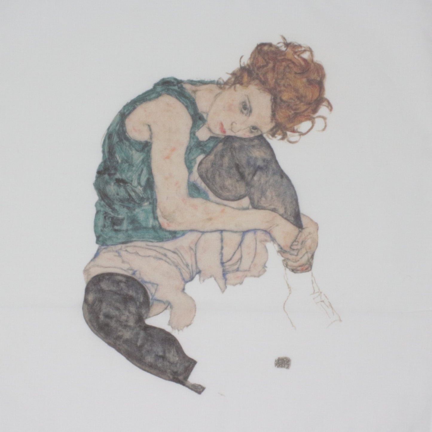 Egon Shiele Cotton Handkerchief