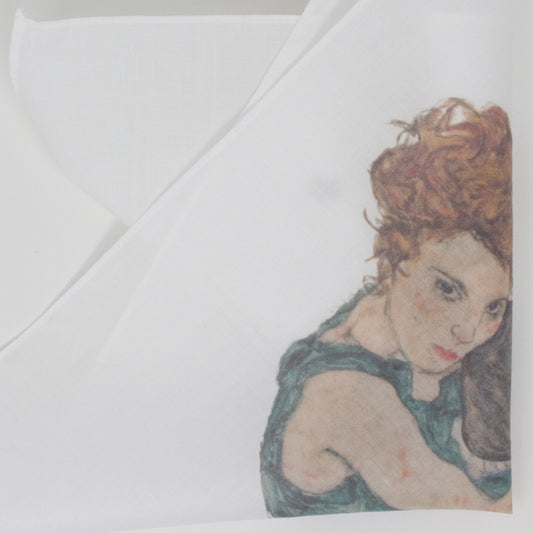 Egon Shiele Cotton Handkerchief