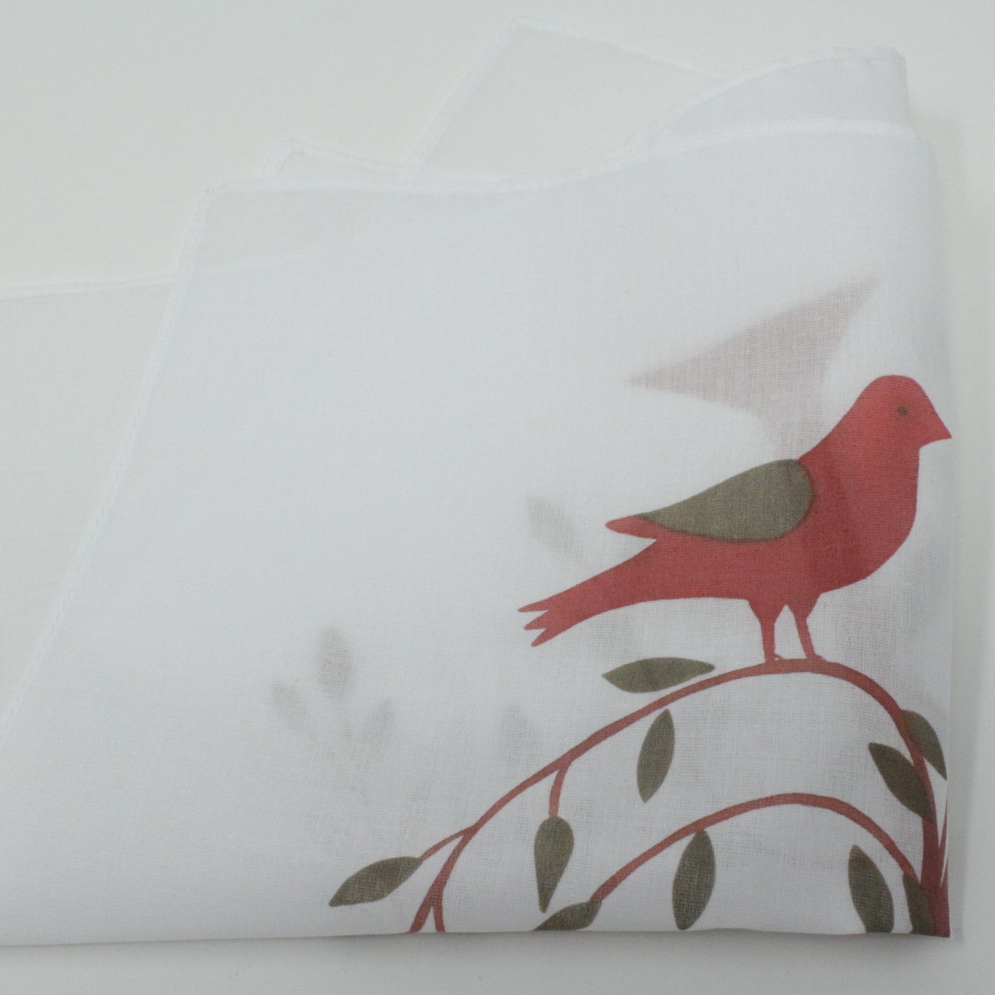 bird tree cotton handkerchief cotton square