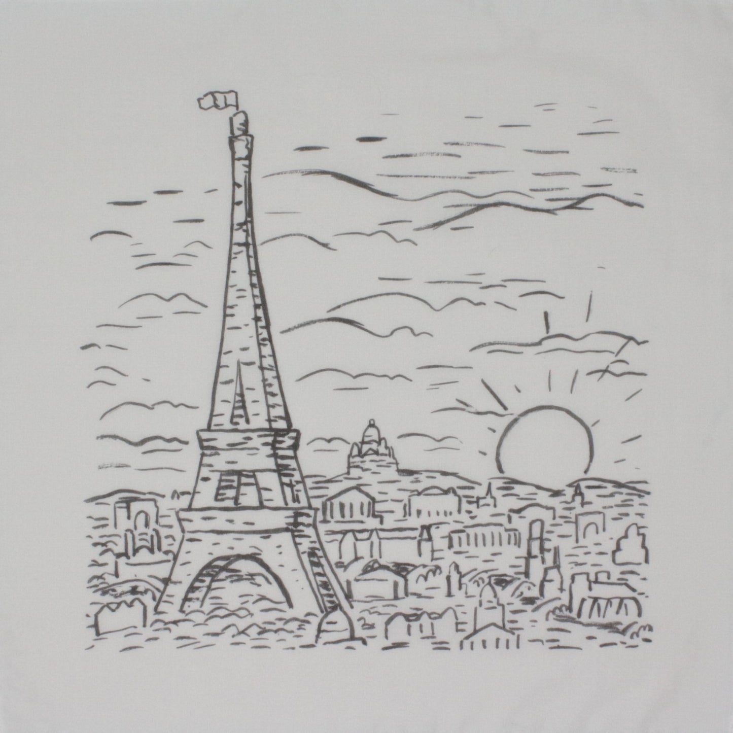 Paris Eiffel Tower Cotton Handkerchief