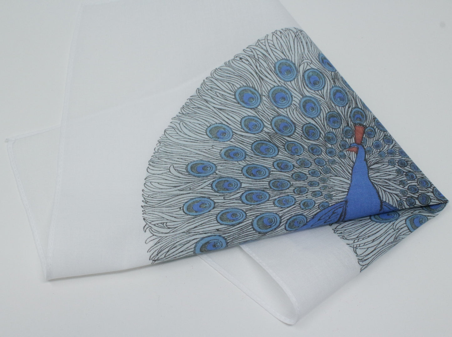 Peacock Cotton Ladies Handkerchief