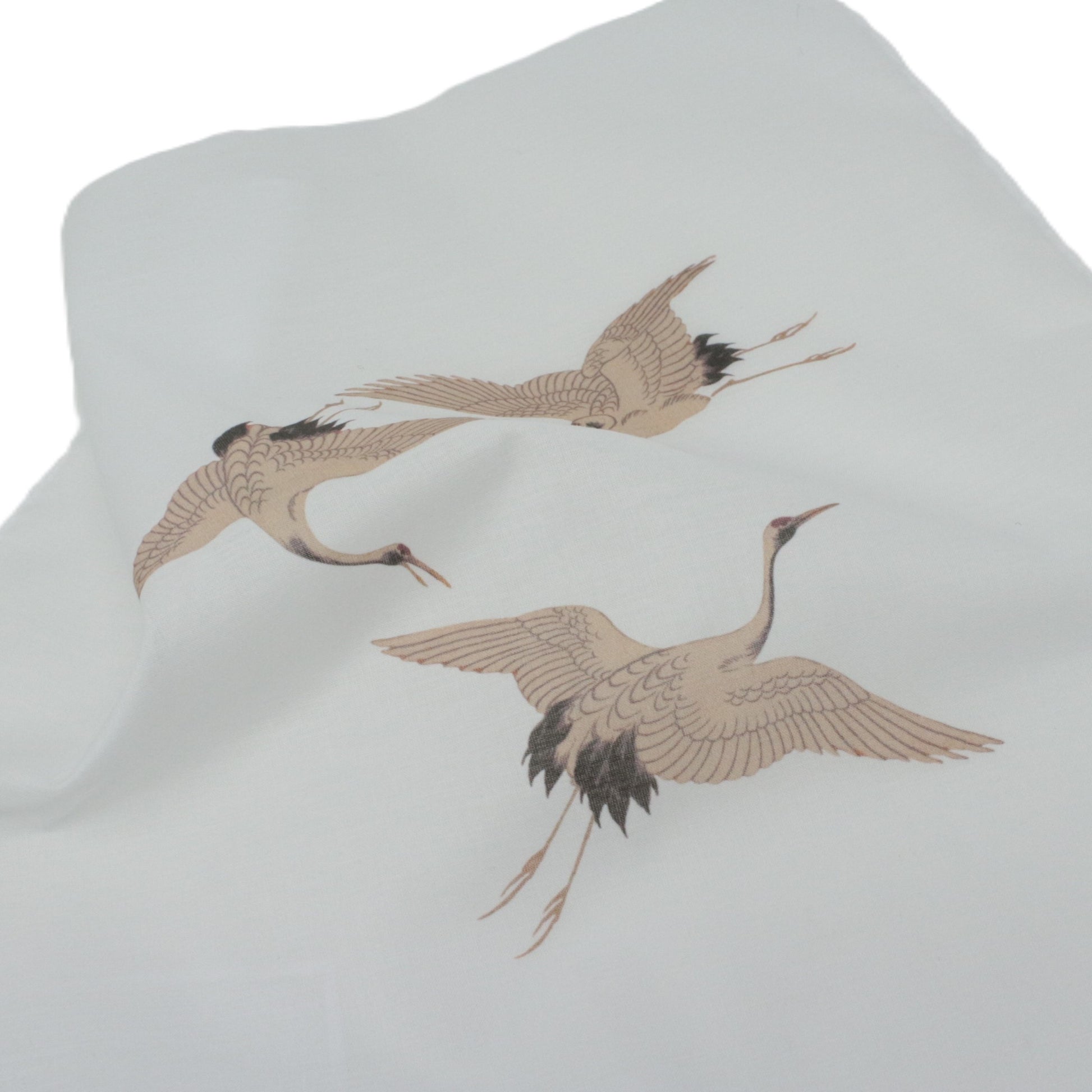 Cotton Hankies Japanese Cranes