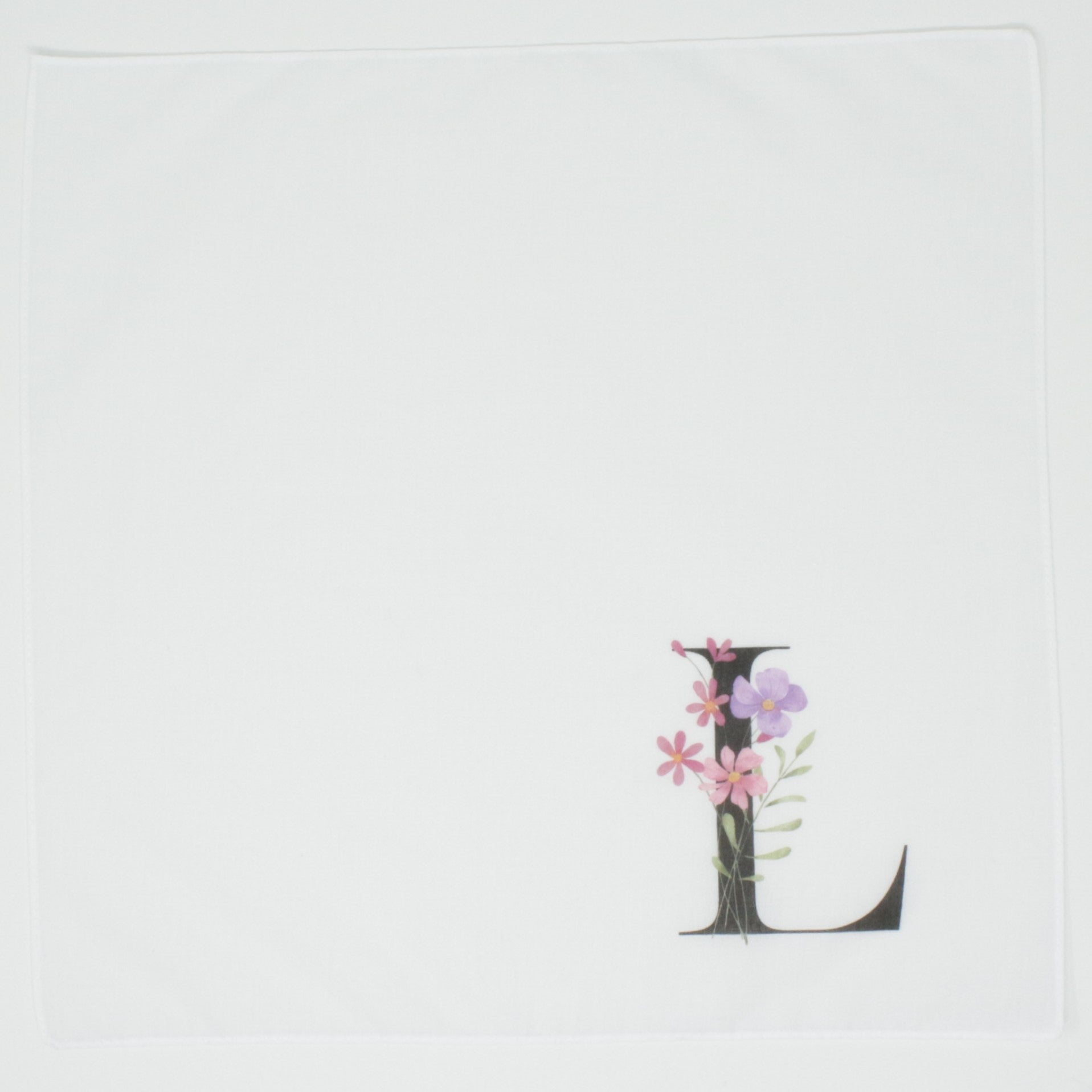 Personalised Initial Cotton Handkerchief