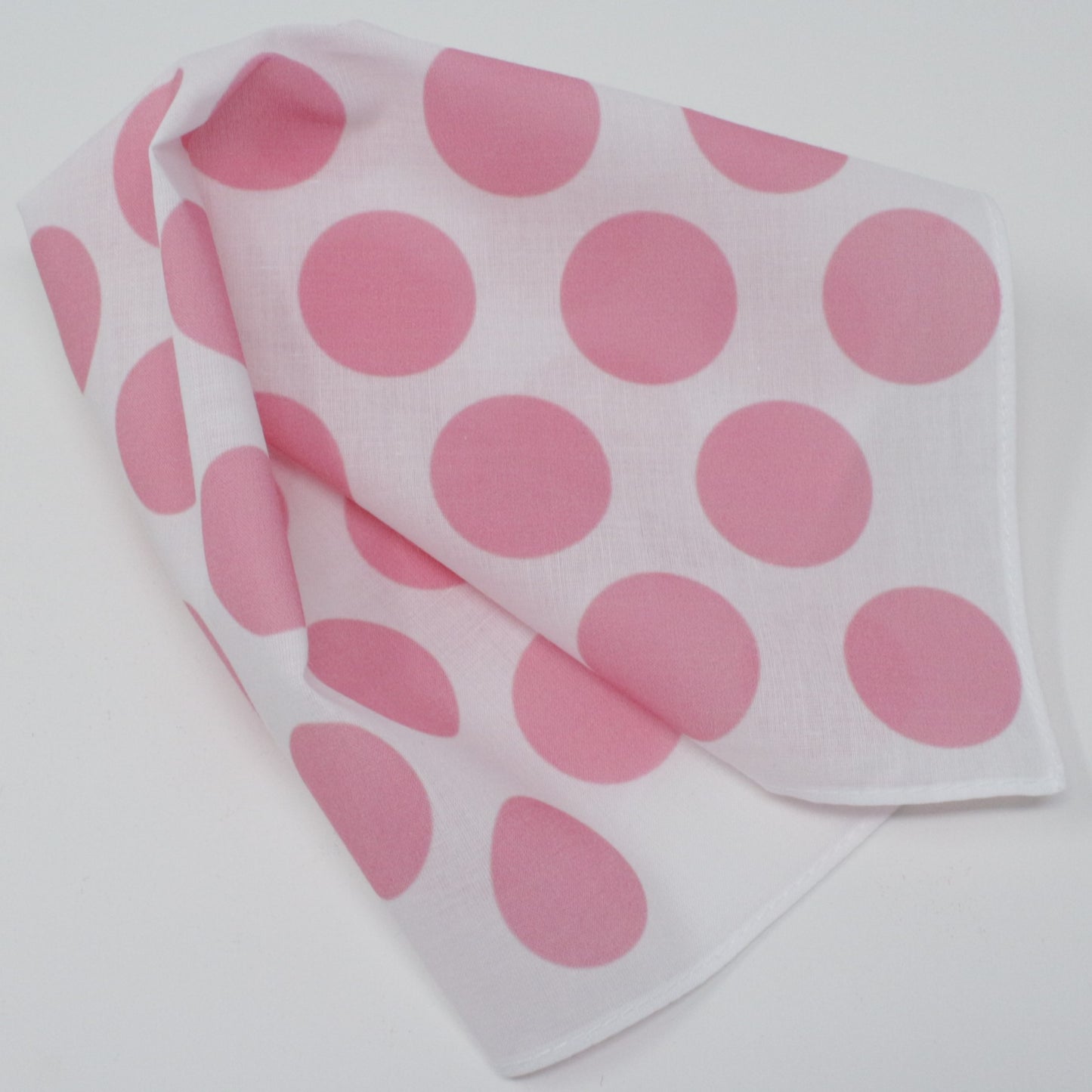 Pink Polka Dot Pure Cotton Hankie