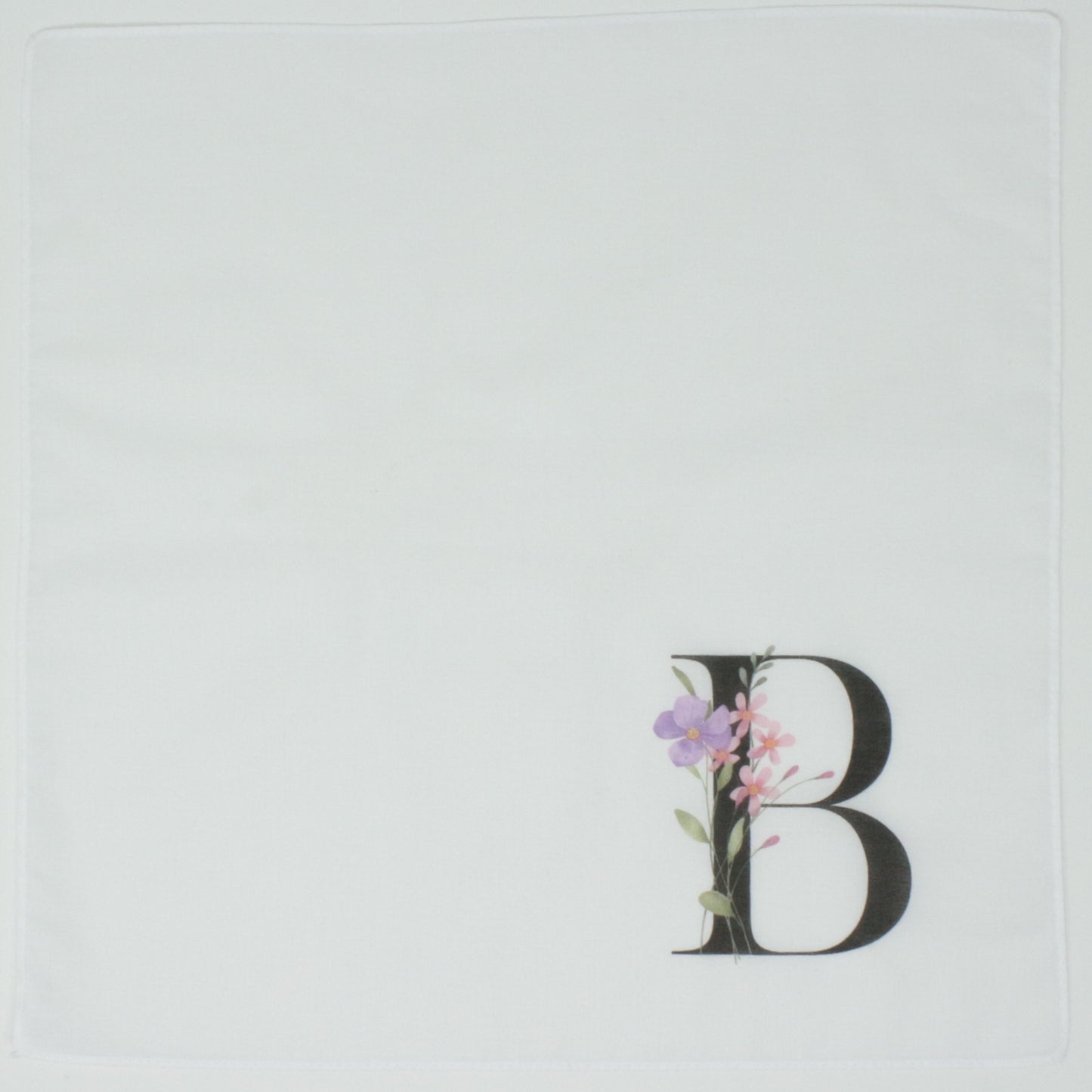 Initial Monogram Cotton Hankie Handkerchief Ladies Mens