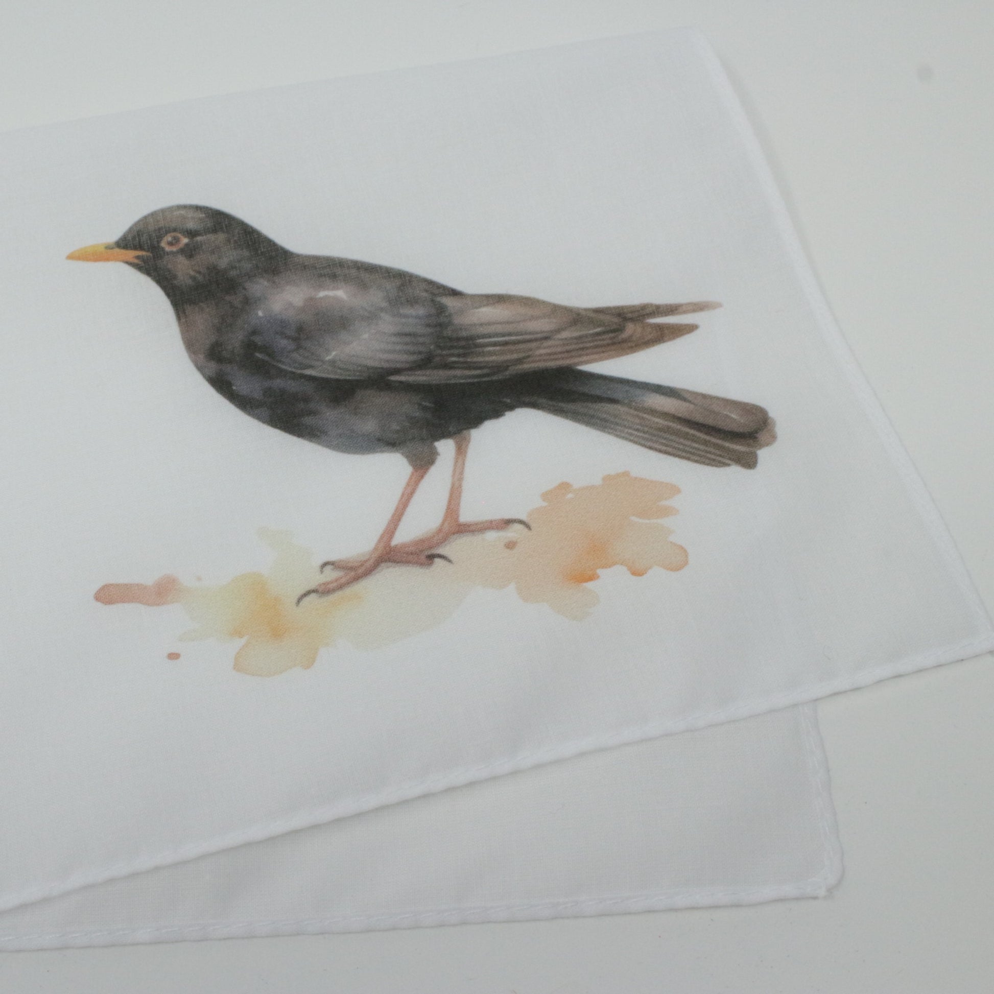 Cotton Handkerchief Pocket Square Hankie Blackbird