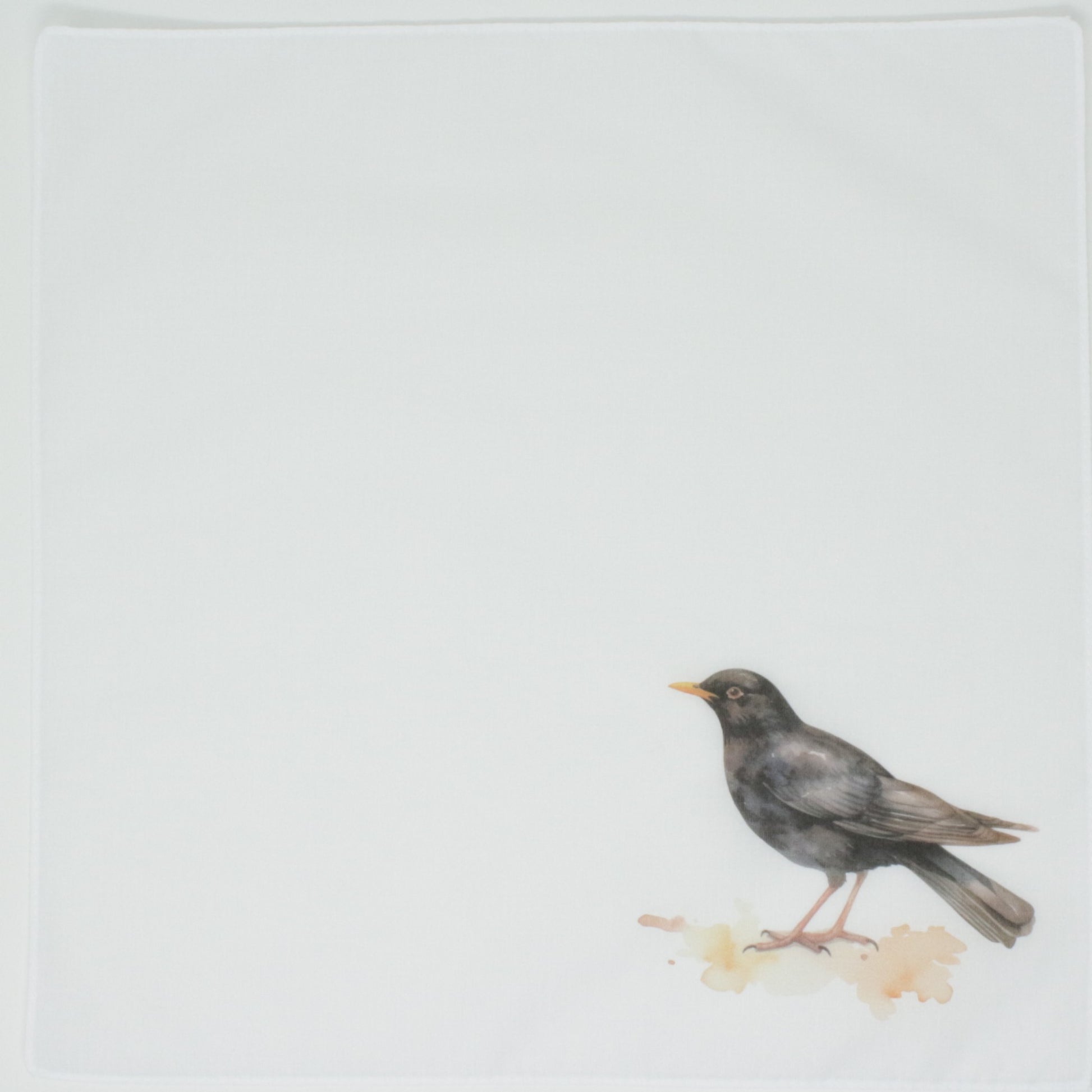 Illustration of a bird on a light gray background cotton handkerchief hankie pocket square