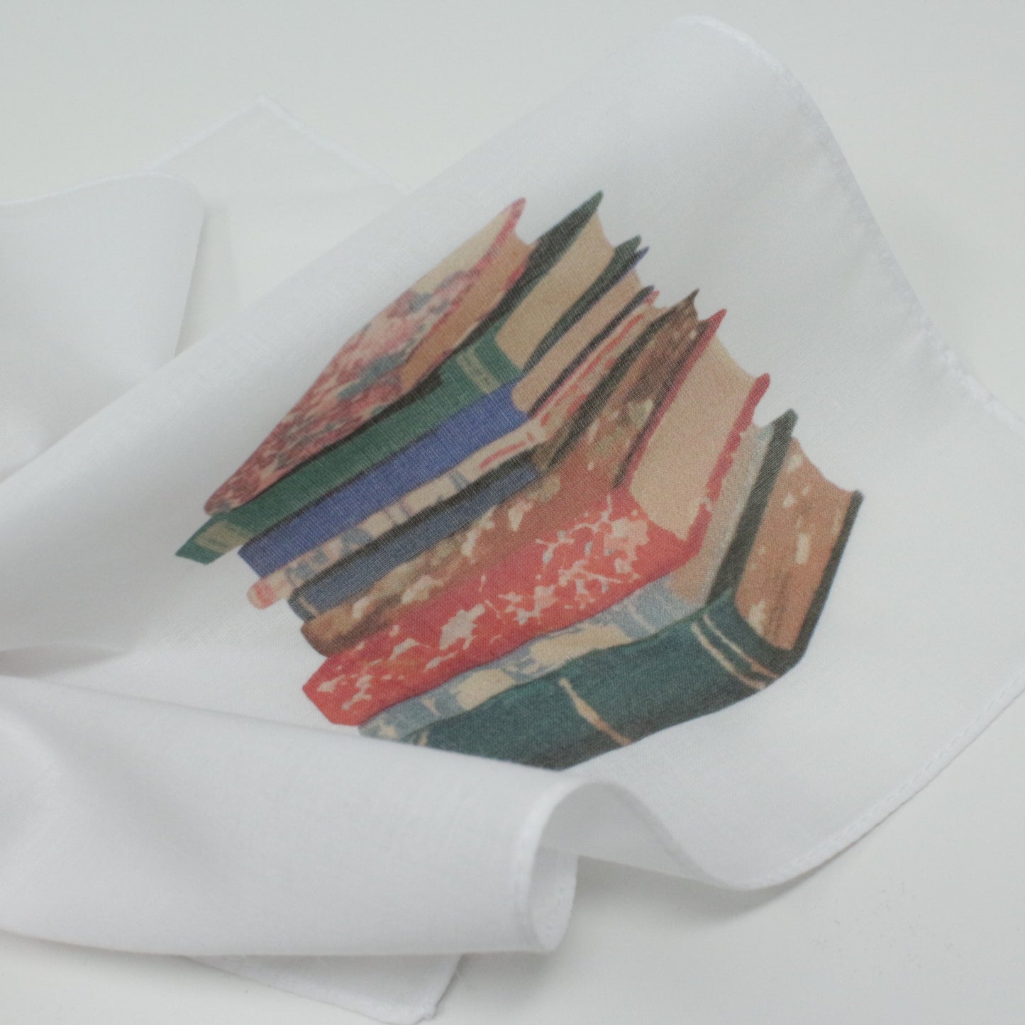 Books Cotton Hankie Handkerchief Pocket Squre