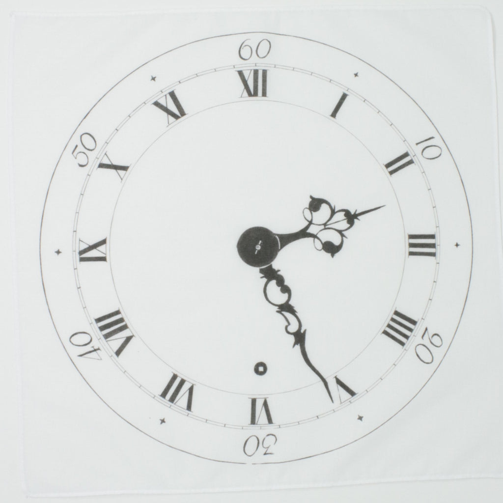 Clock Cotton Pocket Square