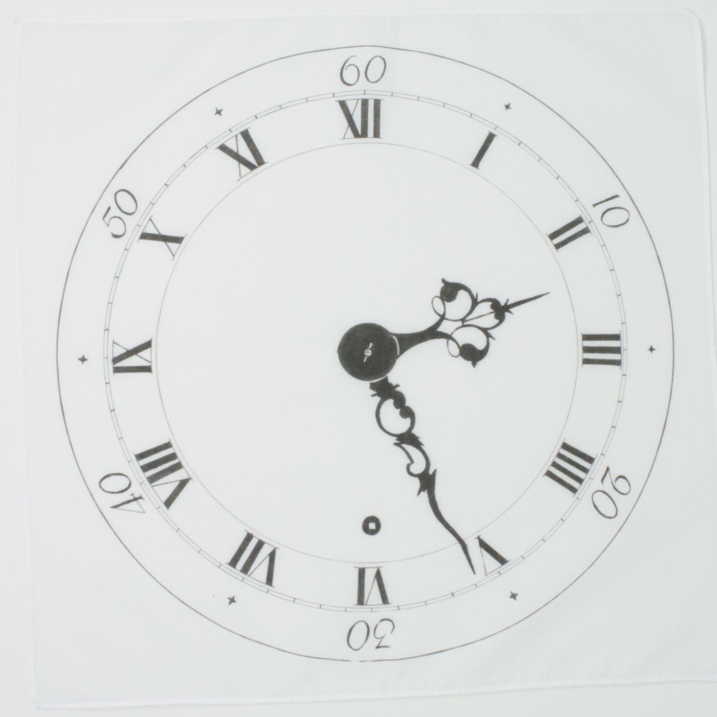 Clock Cotton Pocket Square