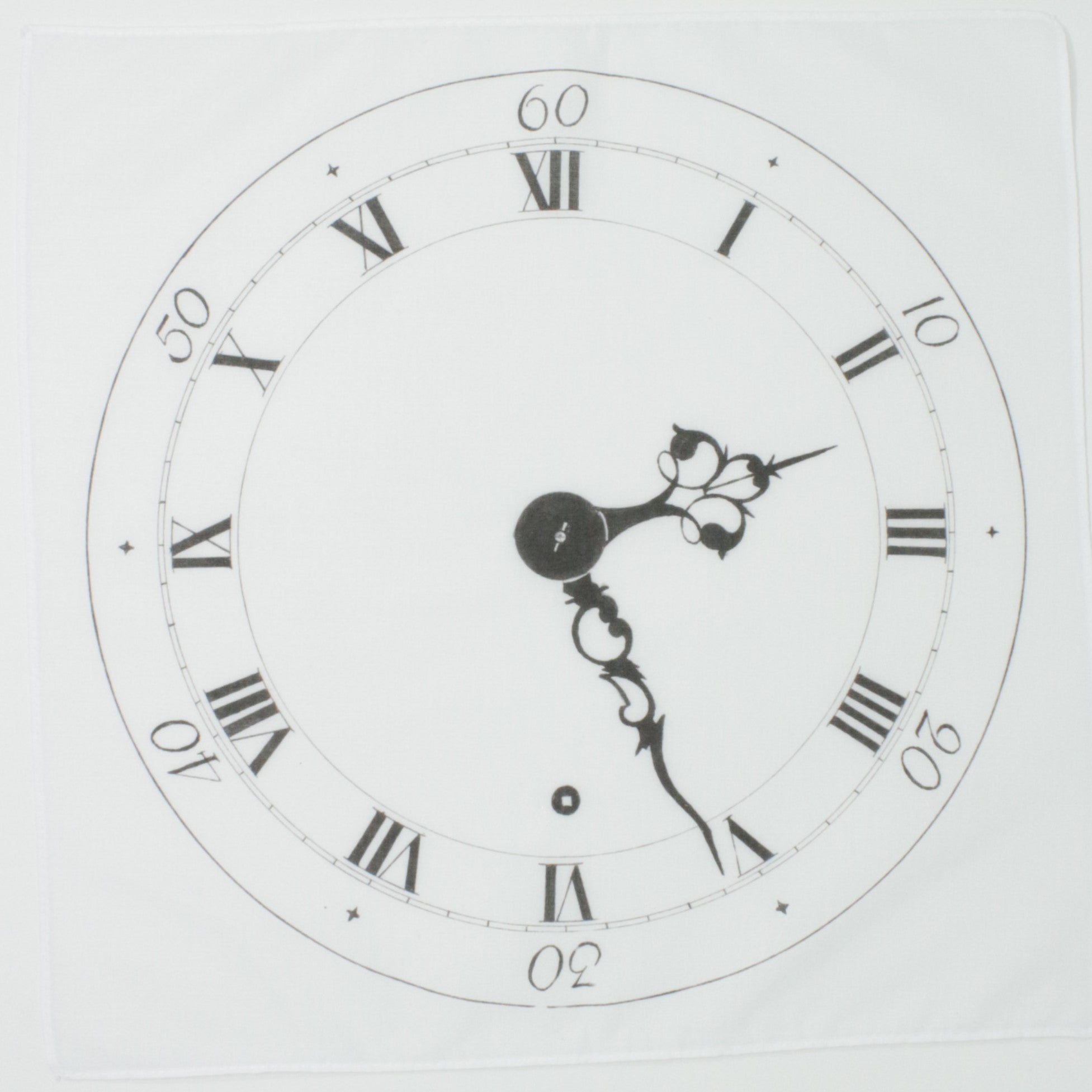 Clock Cotton Pocket Square