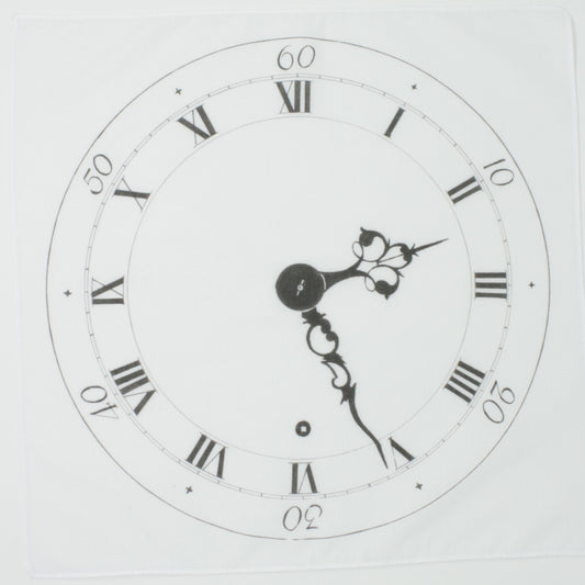 Clock Cotton Pocket Square
