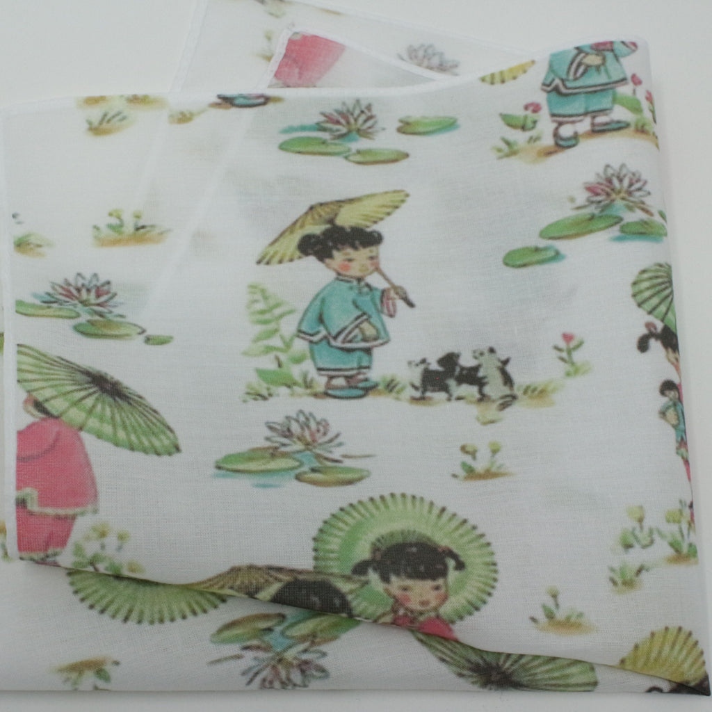 China Doll Cotton Handkerchief