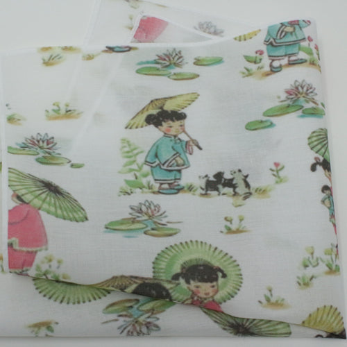 China Doll Cotton Handkerchief