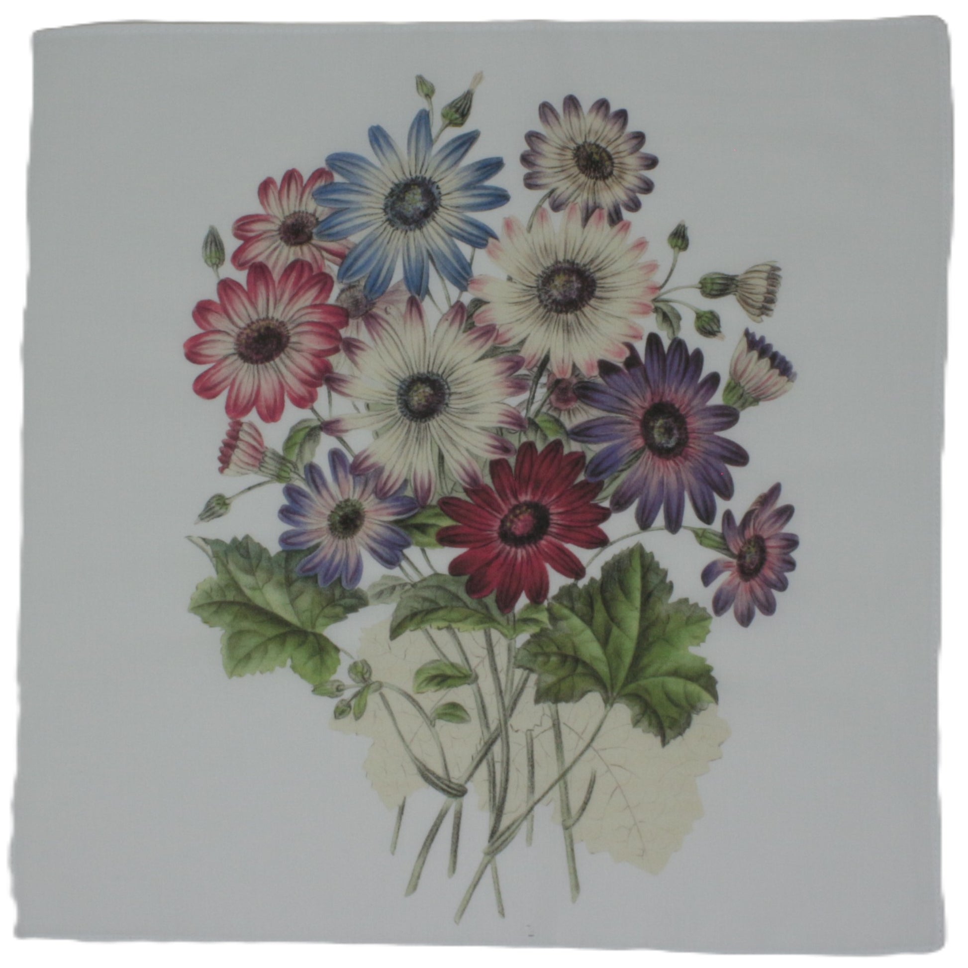 100% cotton handkierchief with flowers