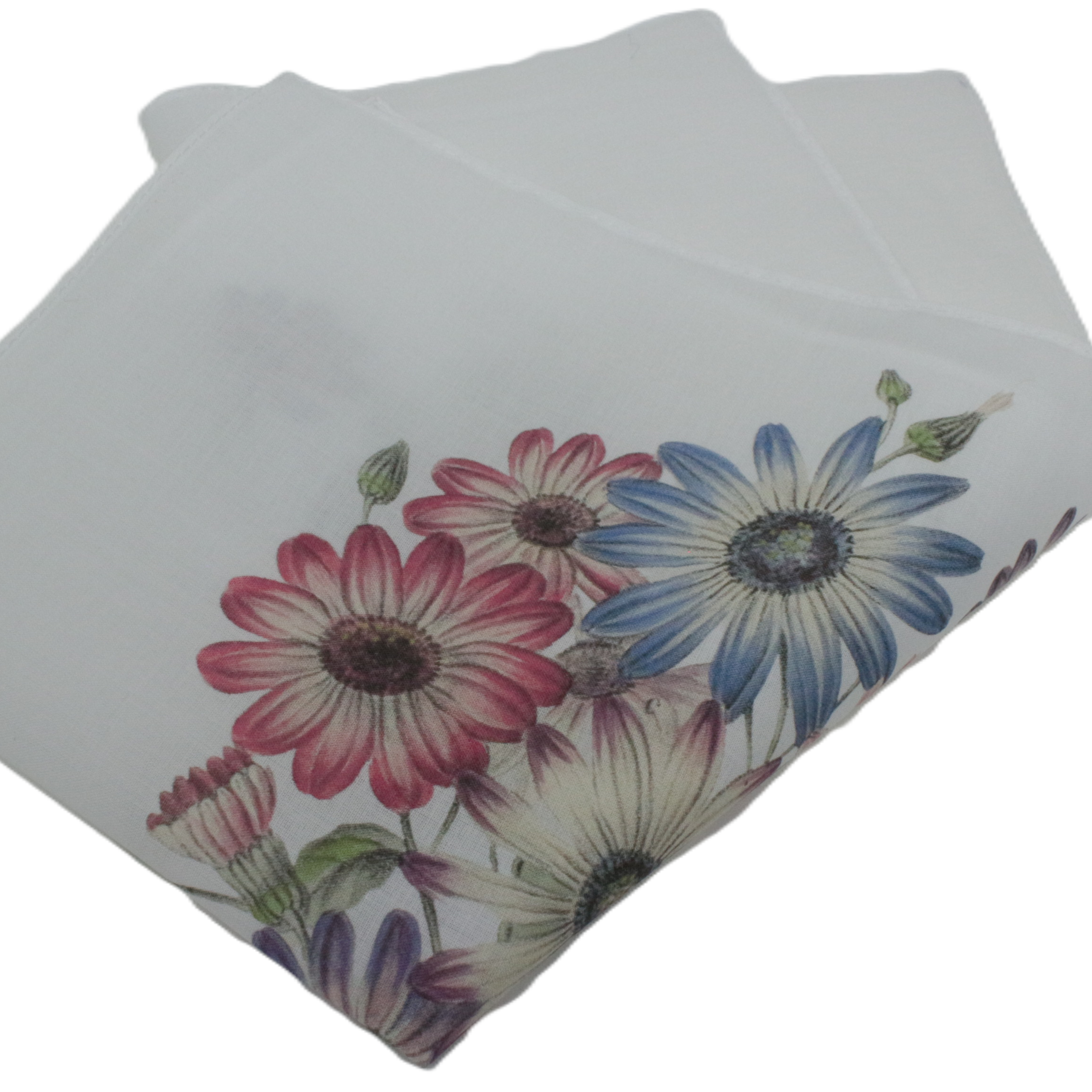 Cotton hankies with flowers