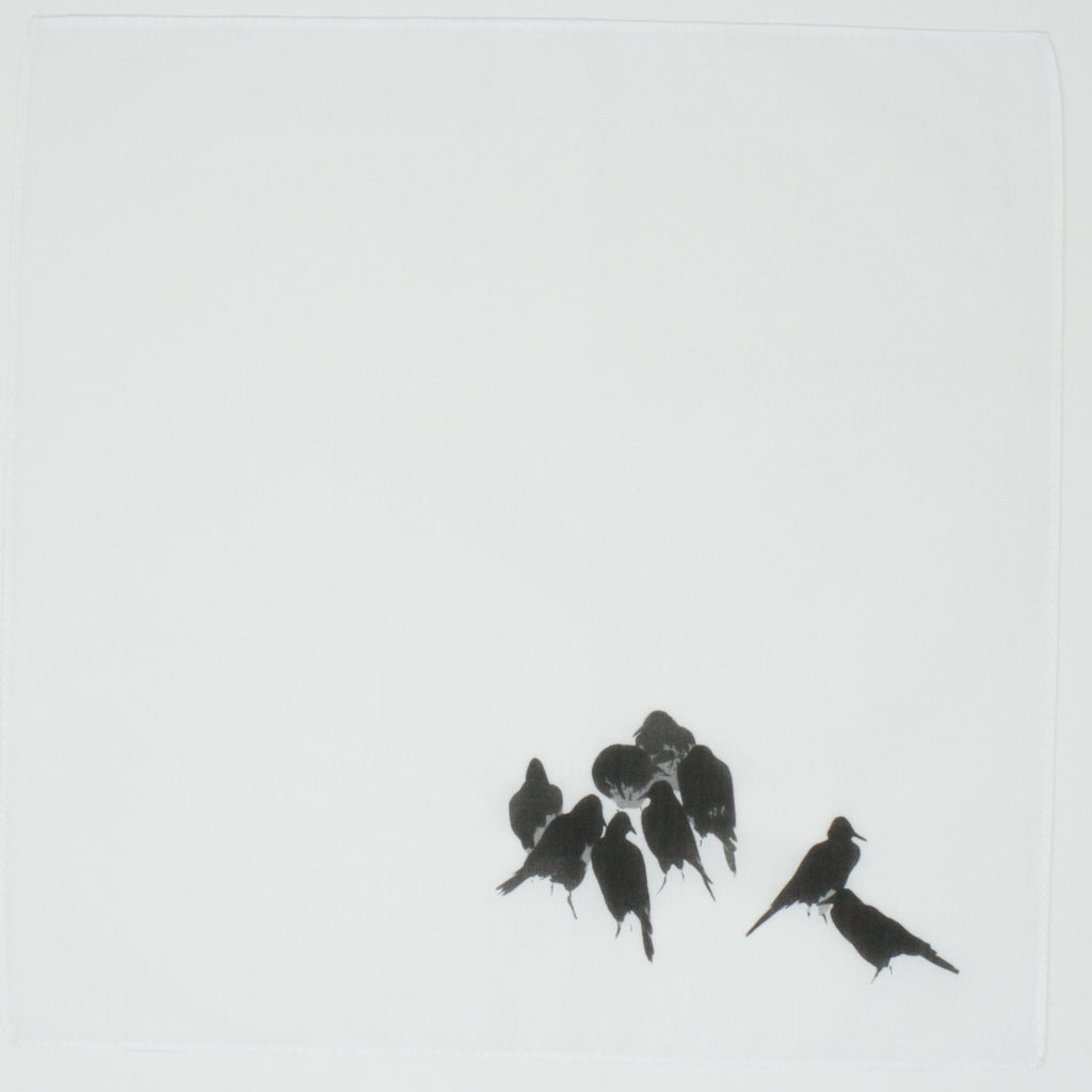 Japanese Crows Cotton Handkerchief