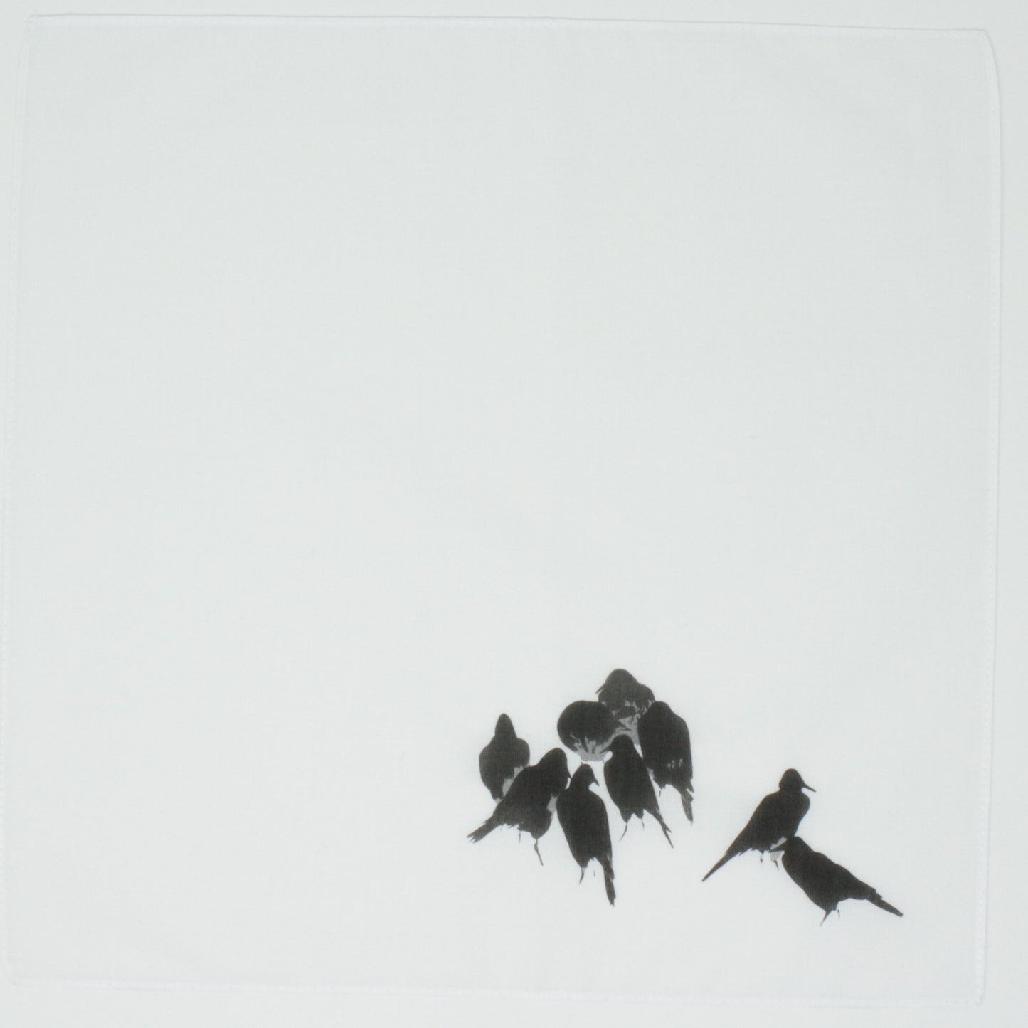 Japanese Crows Cotton Handkerchief