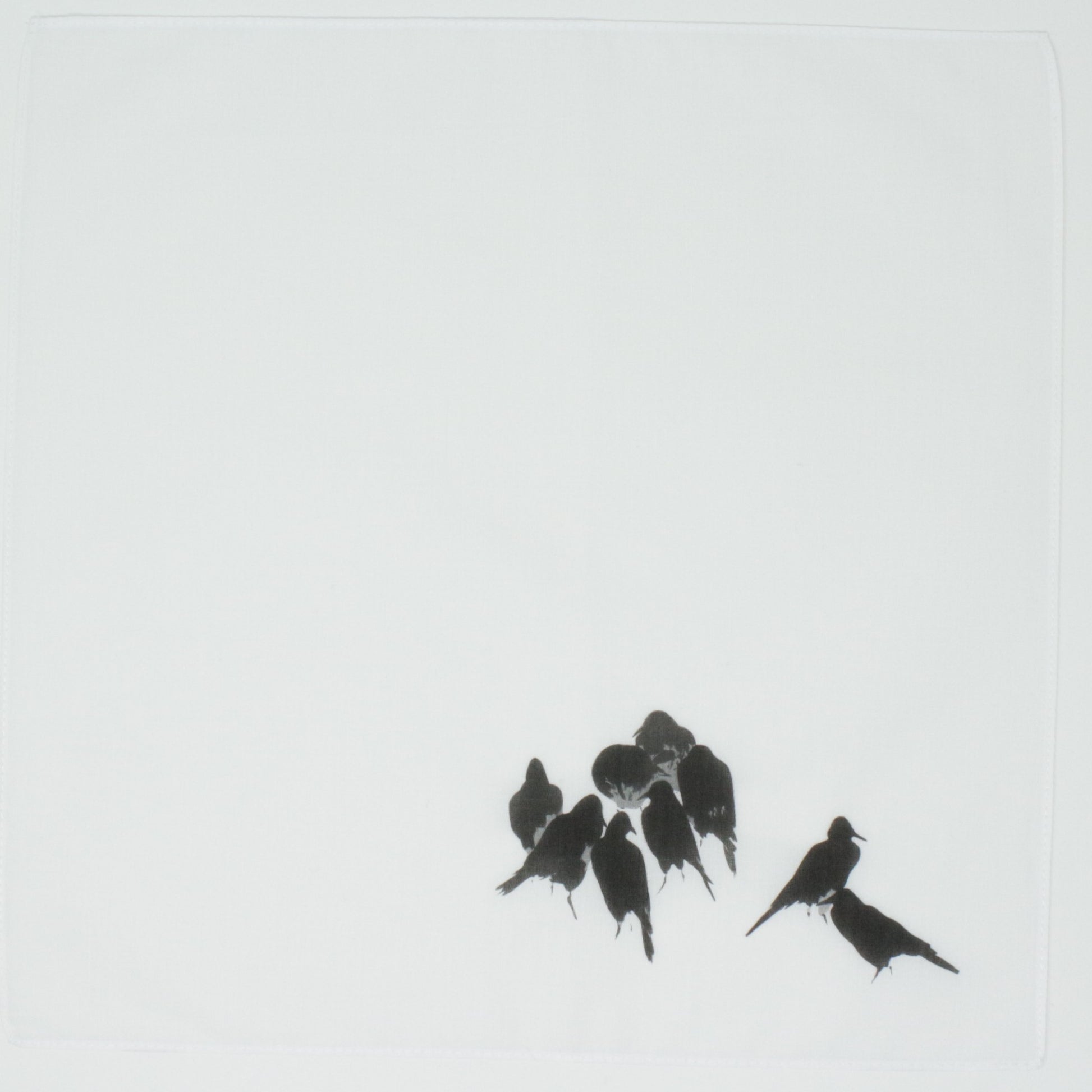 Japanese Crows Cotton Handkerchief
