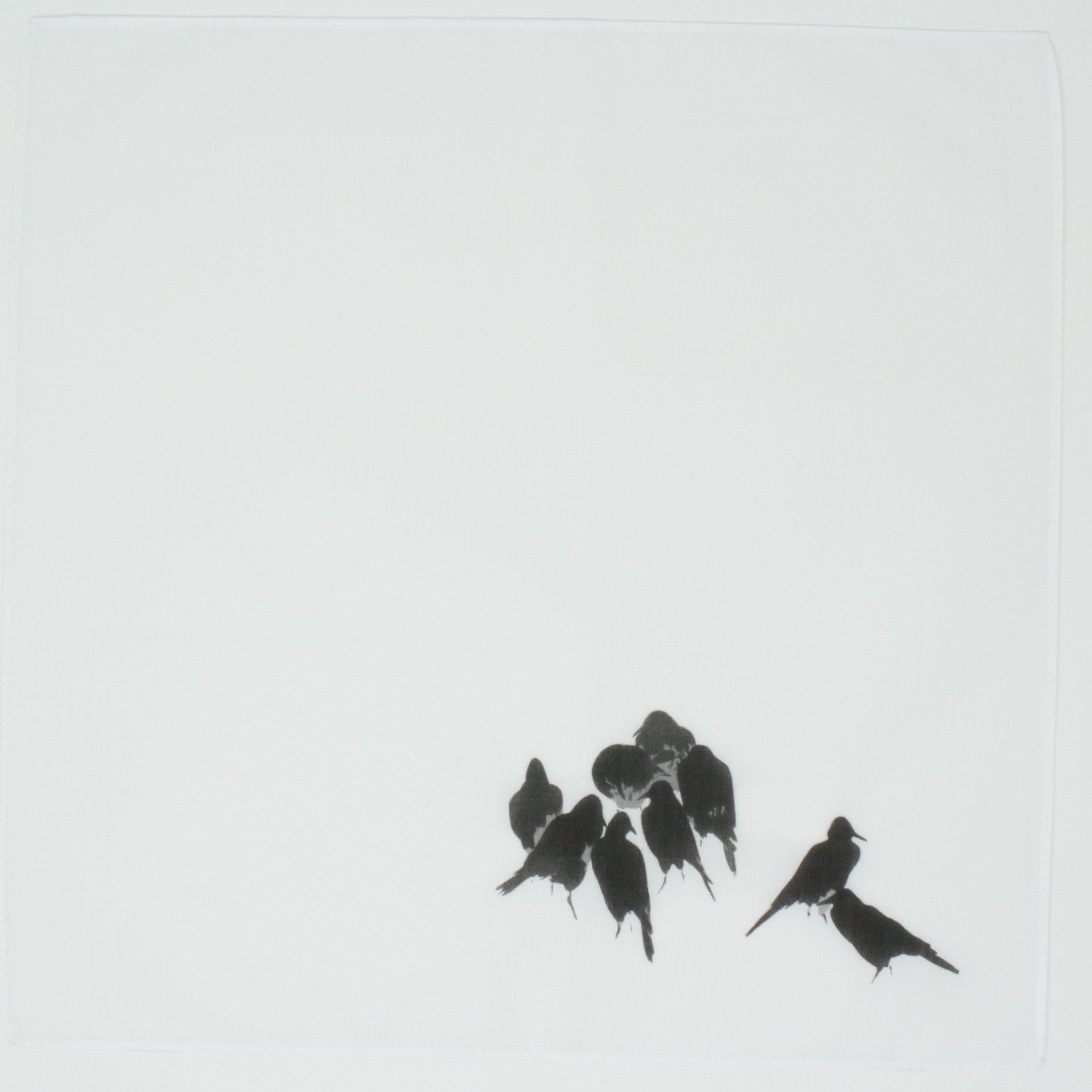 Japanese Crows Cotton Handkerchief