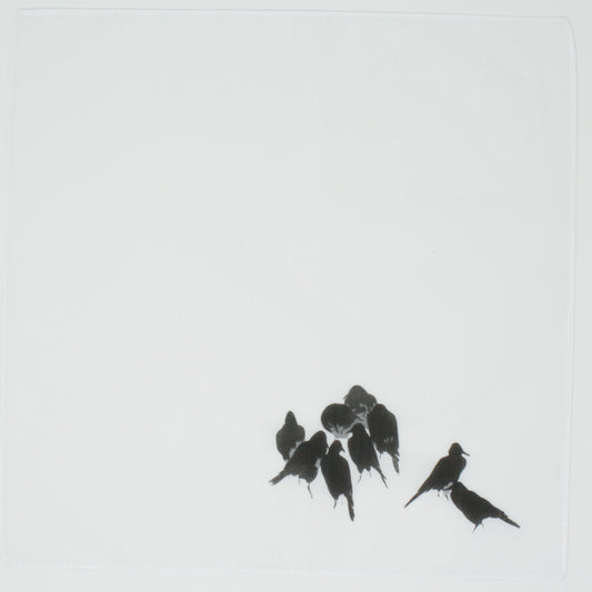 Japanese Crows Cotton Handkerchief