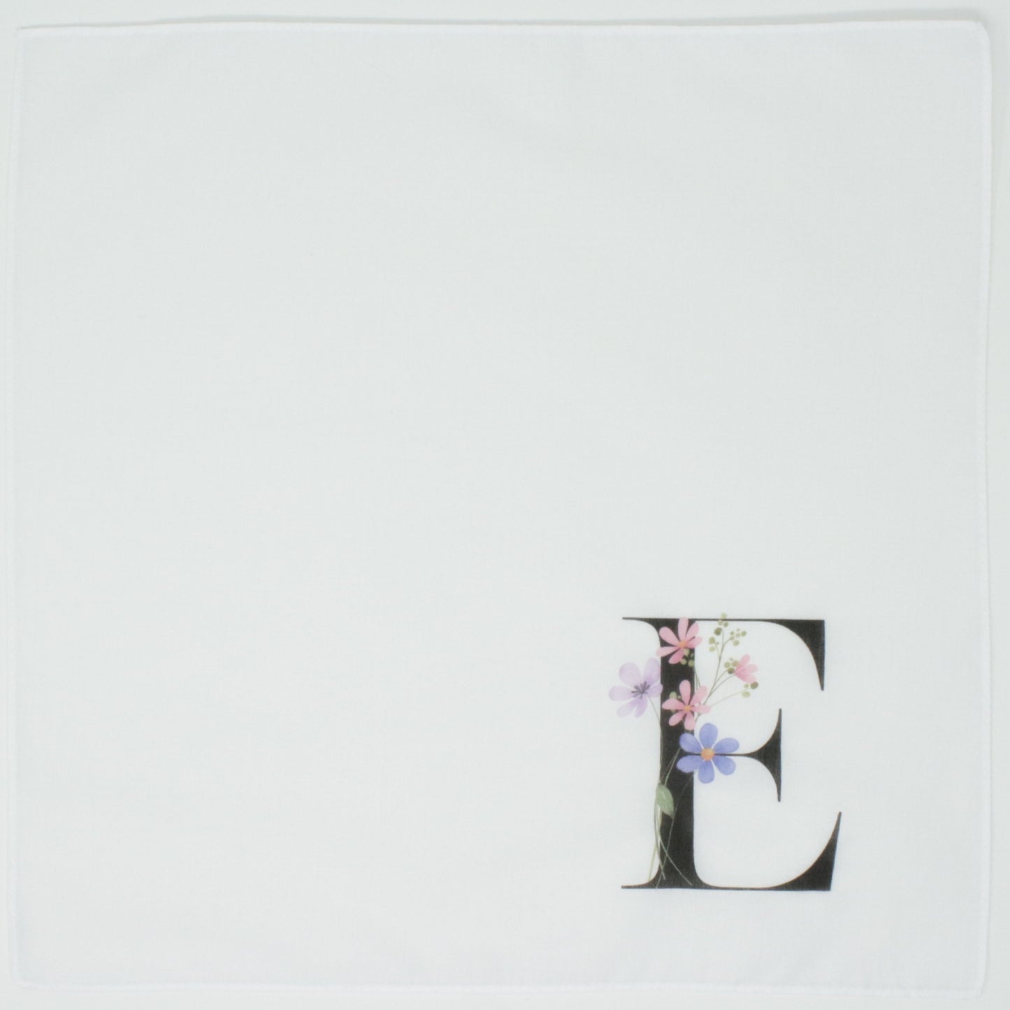 Initial Monogram Cotton Hankie Handkerchief Ladies Mens