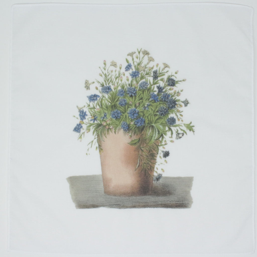 Flower Pot Cotton Handkerchief