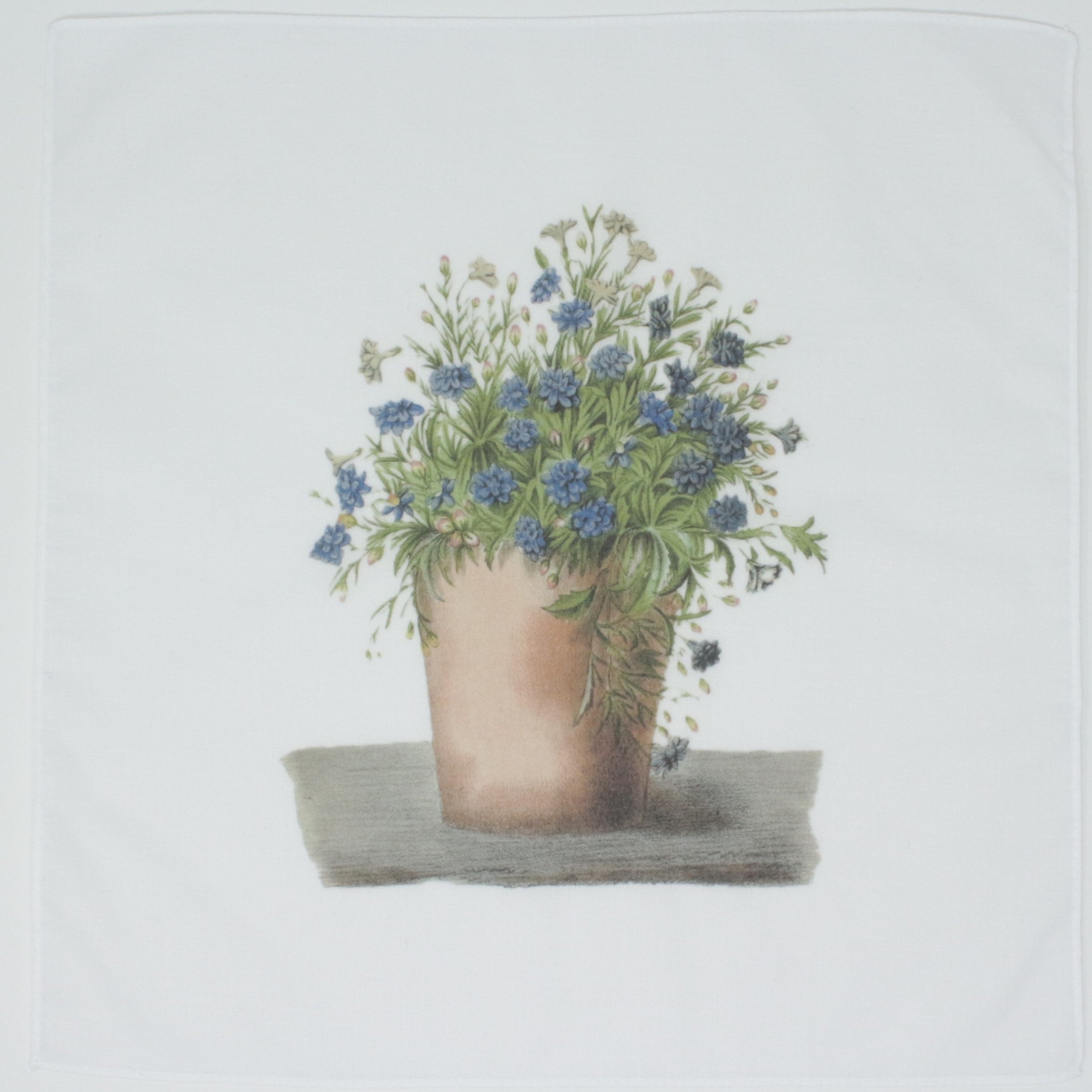 Flower Pot Cotton Handkerchief