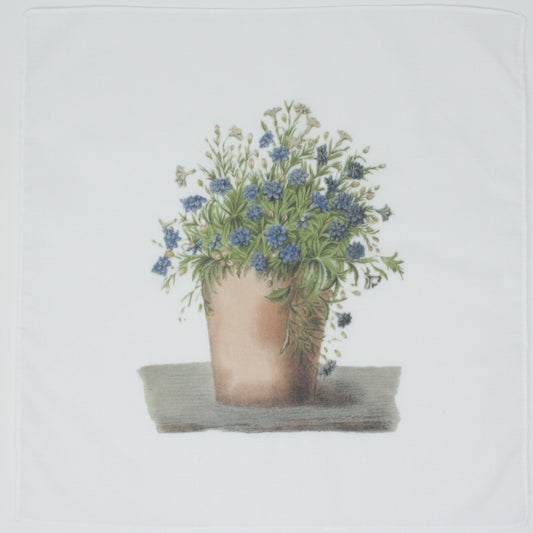 Flower Pot Cotton Handkerchief