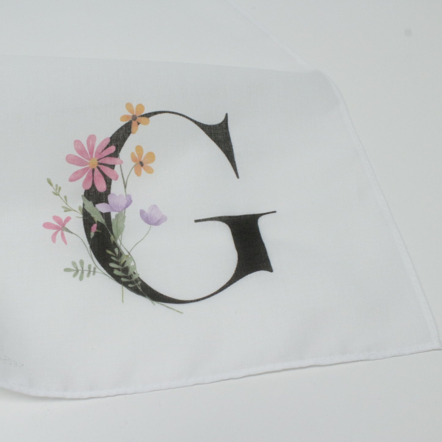 Personalised Initial Cotton Handkerchief
