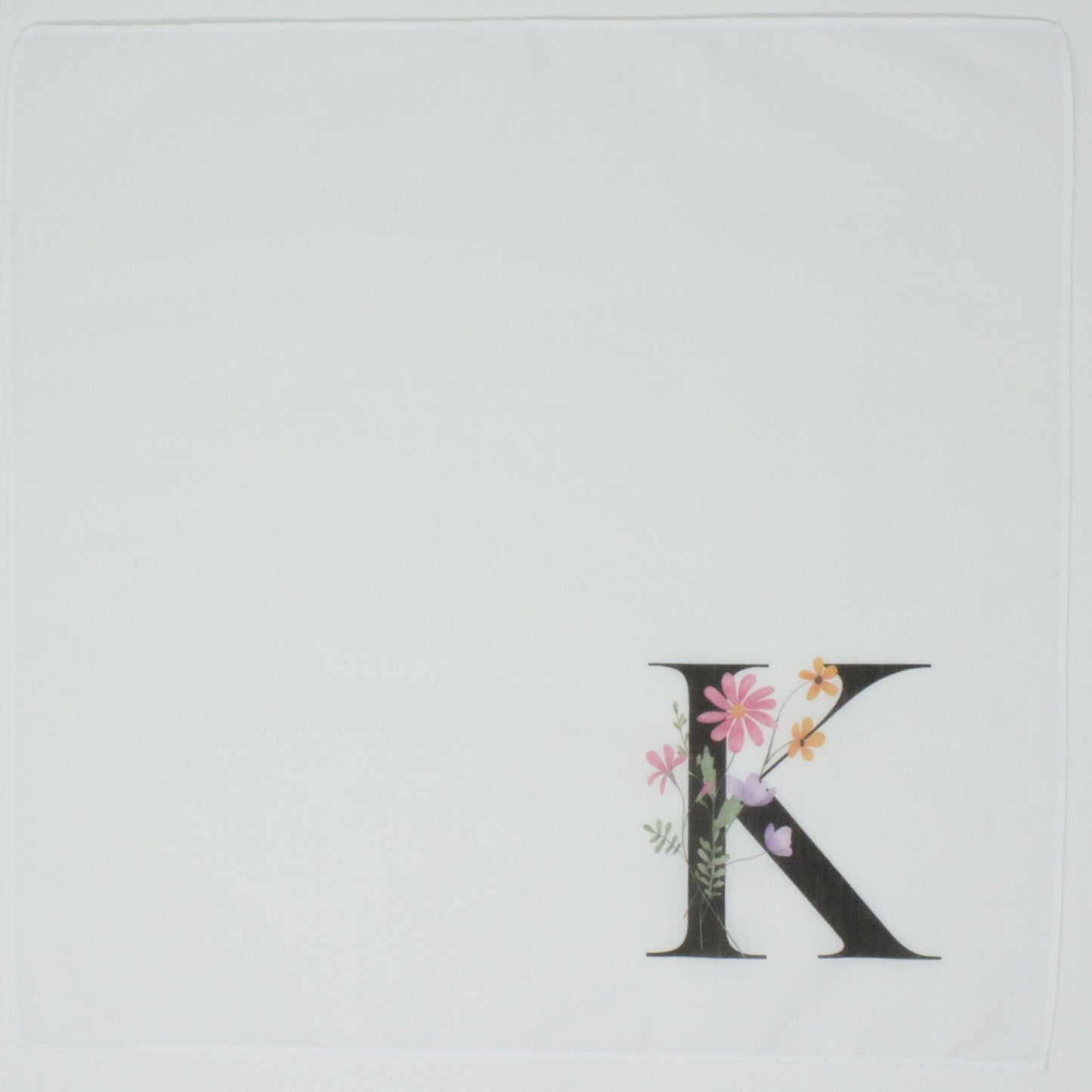 Personalised Initial Cotton Handkerchief