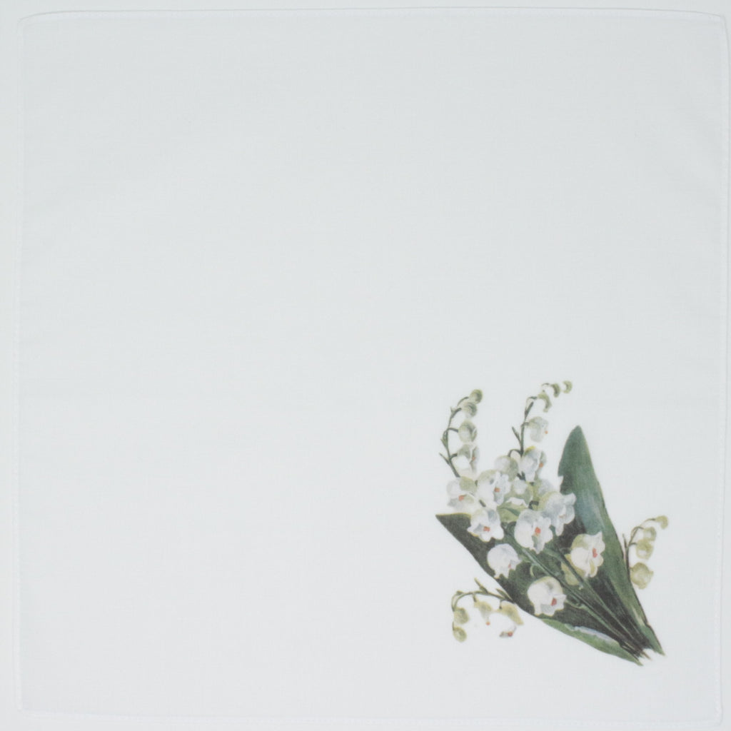 Pure Cotton Hankie Lily of the Valley