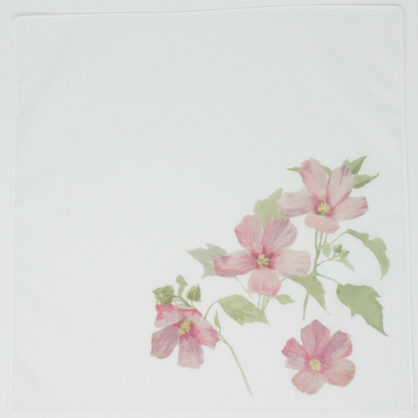 Mallow Flowers Cotton Handkerchief