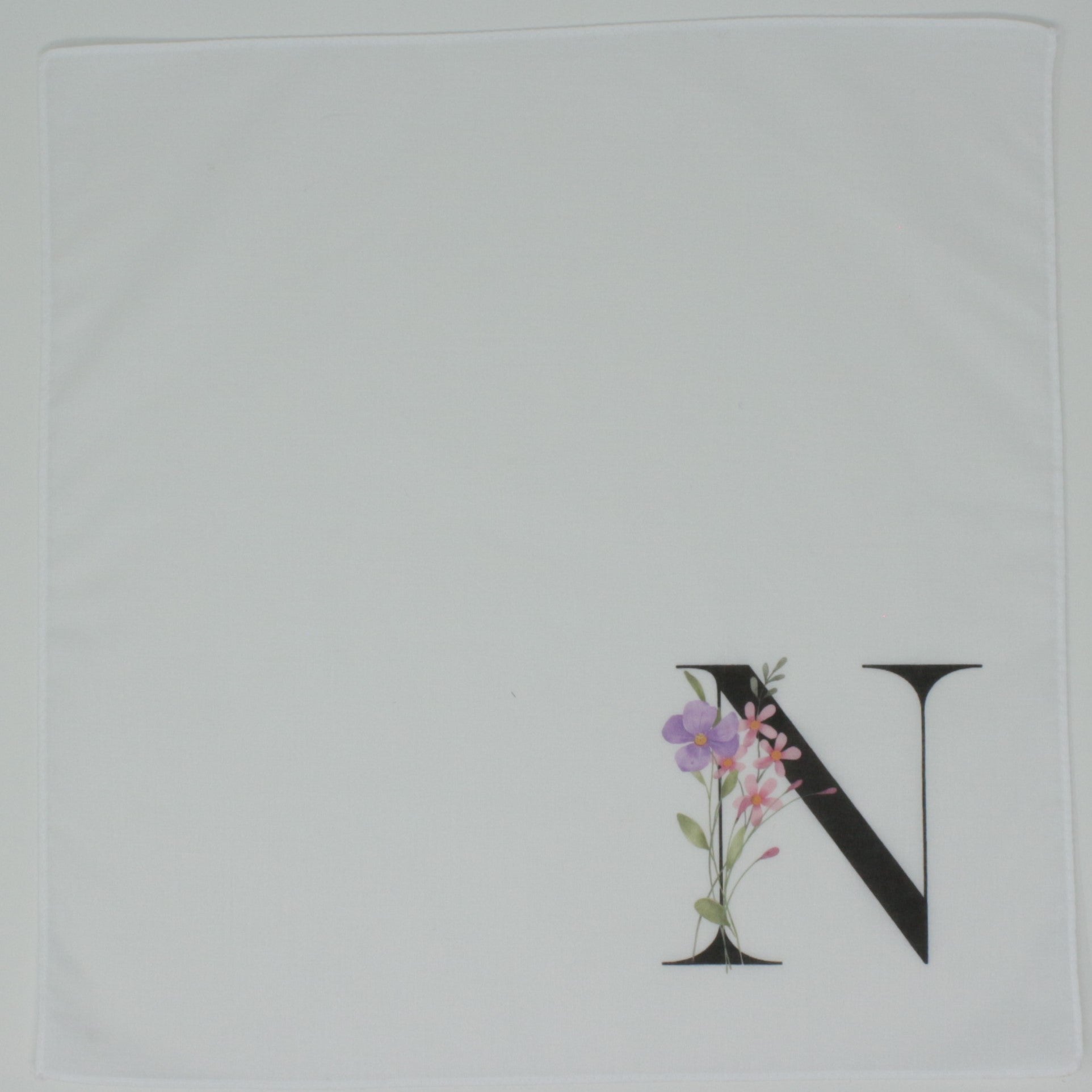 Personalised Initial Cotton Handkerchief