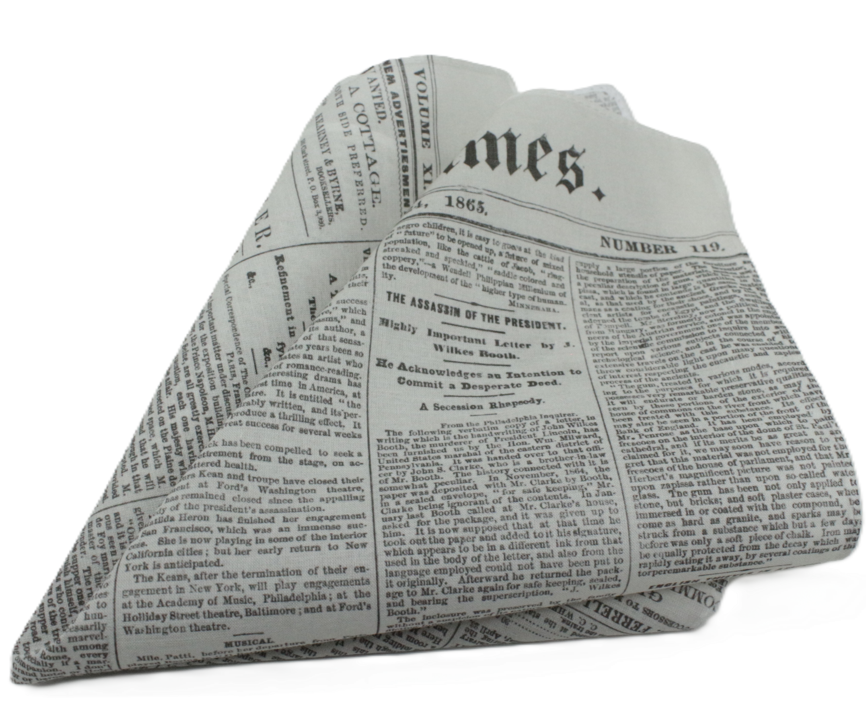 Newspaper Cotton Hankie