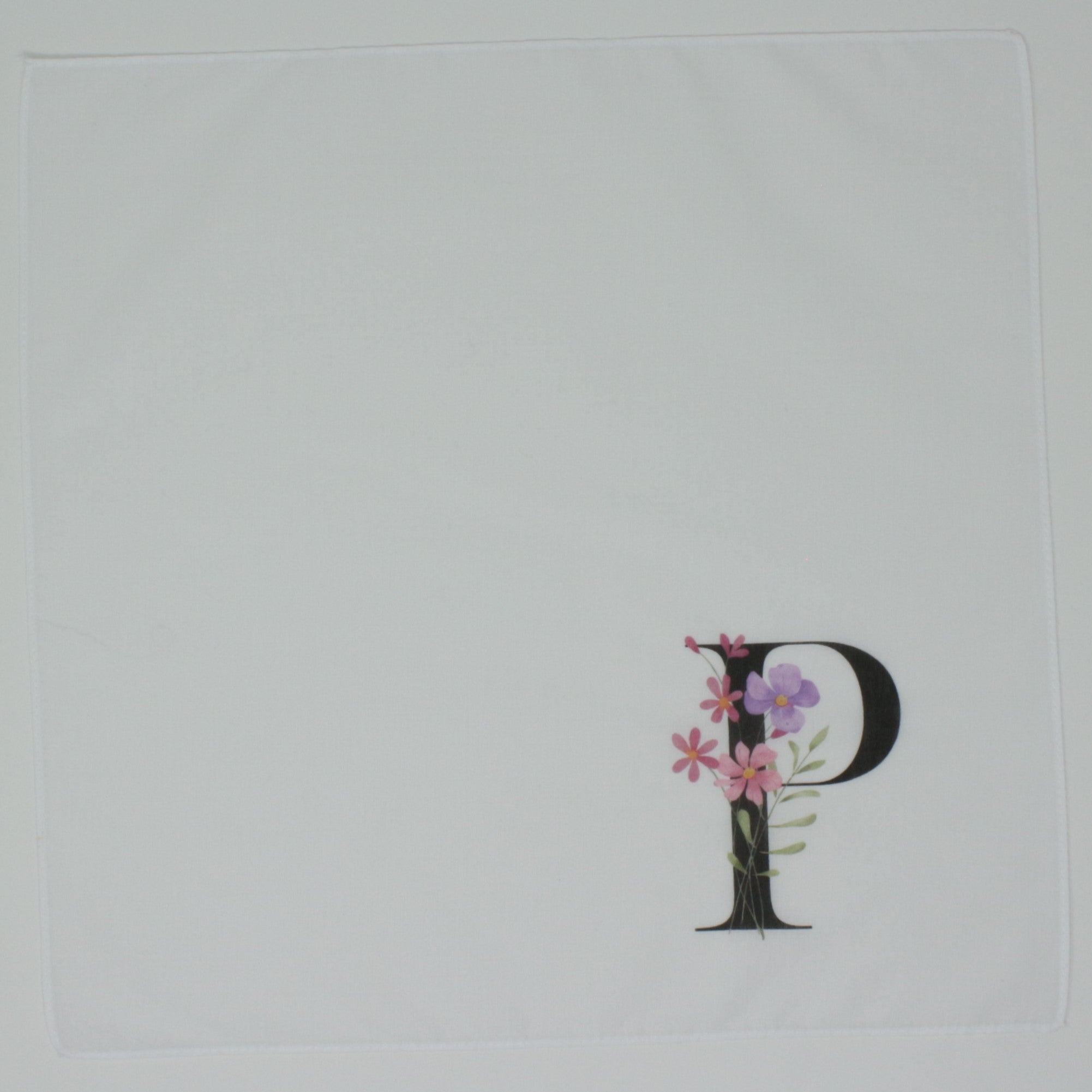Personalised Initial Cotton Handkerchief