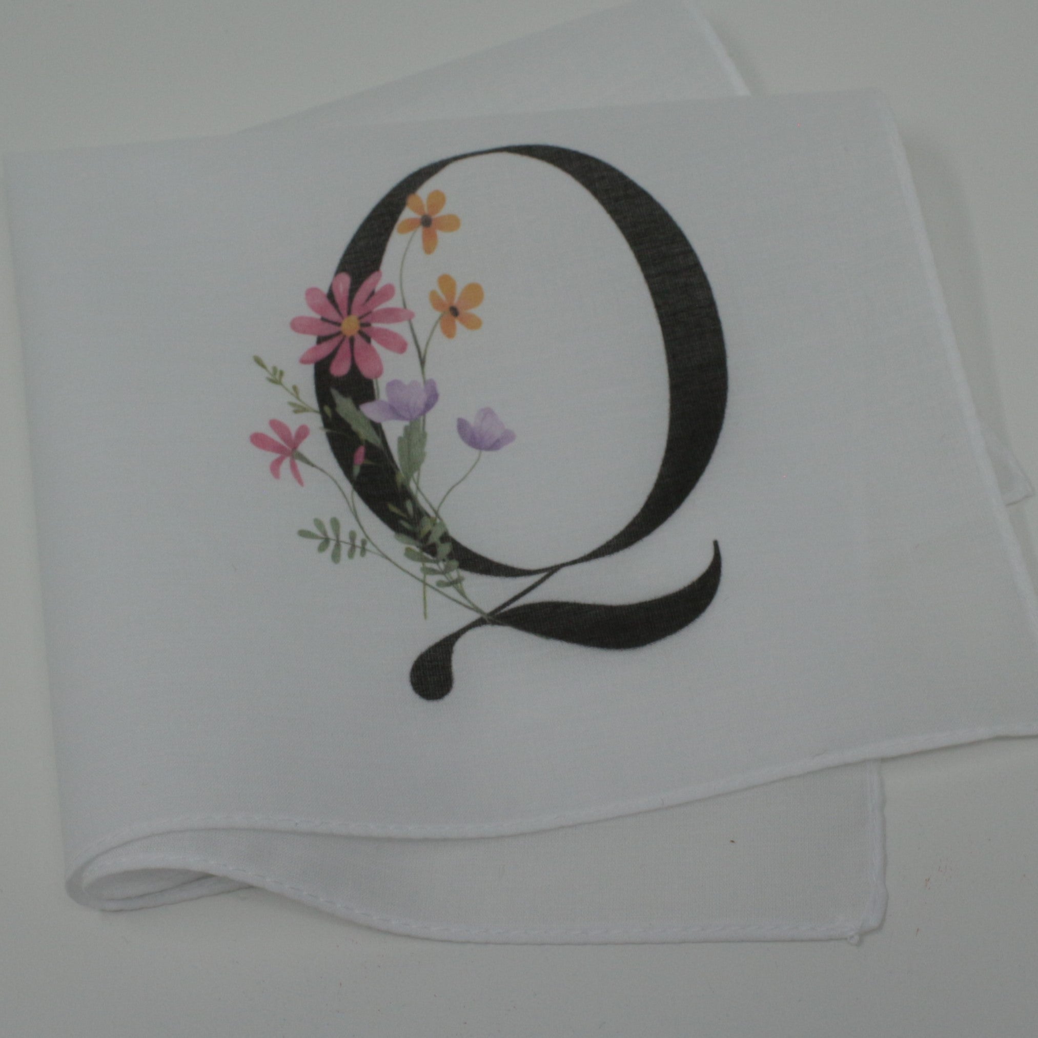 Personalised Initial Cotton Handkerchief