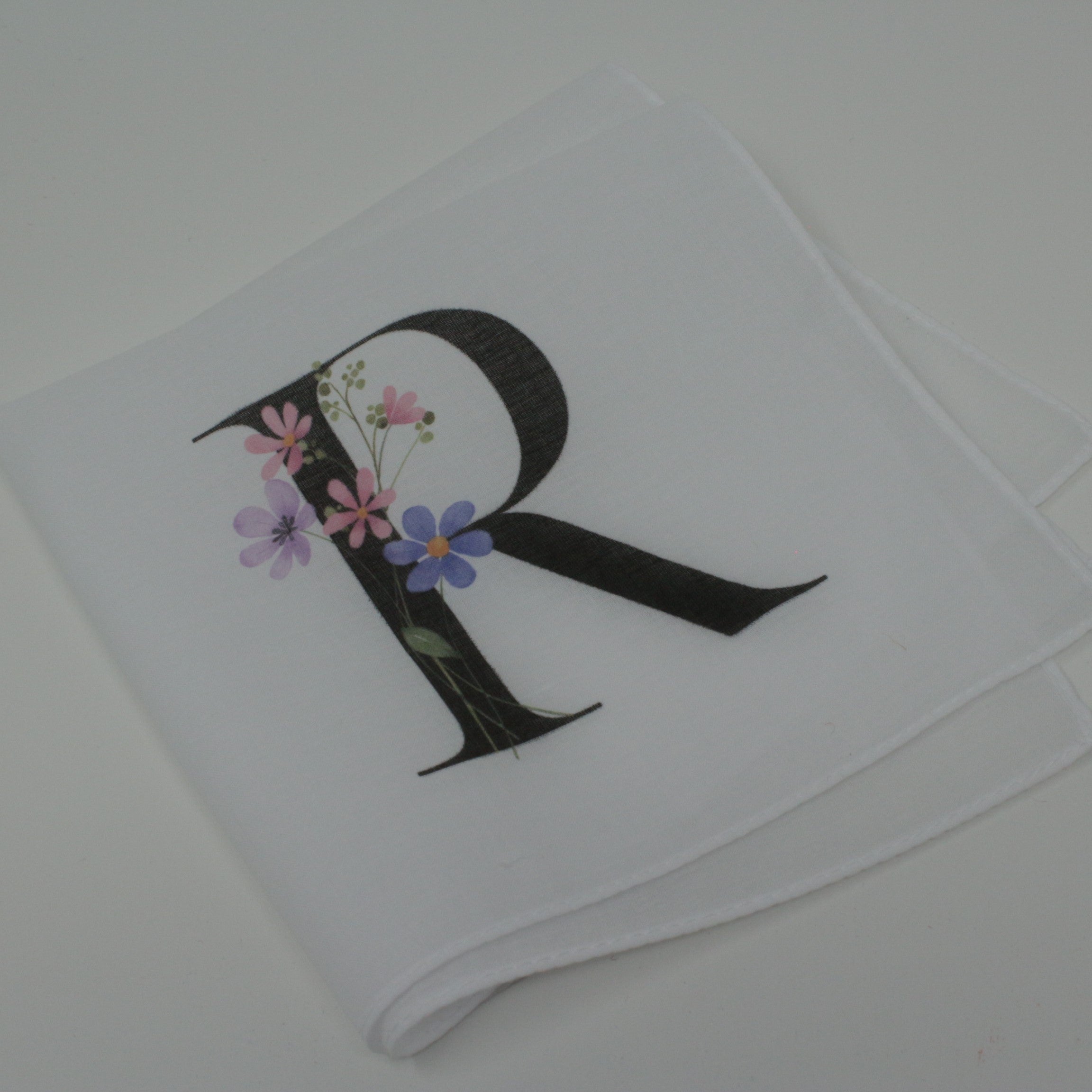 Personalised Initial Cotton Handkerchief