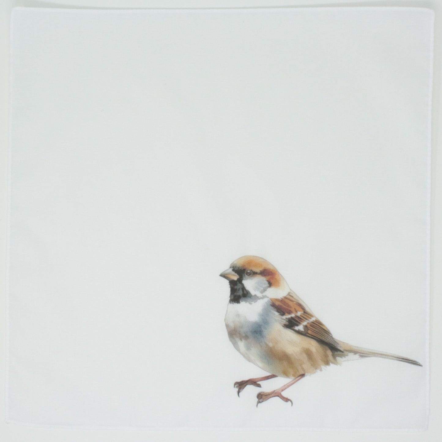 Bird illustration on a white background Cotton Handkerchief Pocket Square Hankie