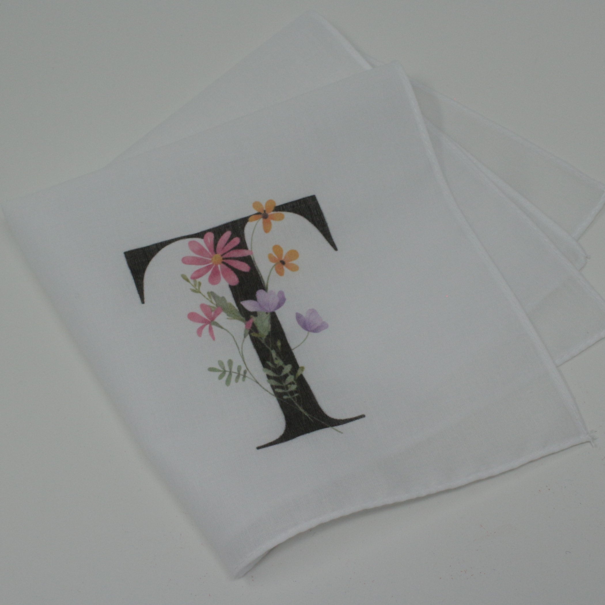 Personalised Initial Cotton Handkerchief