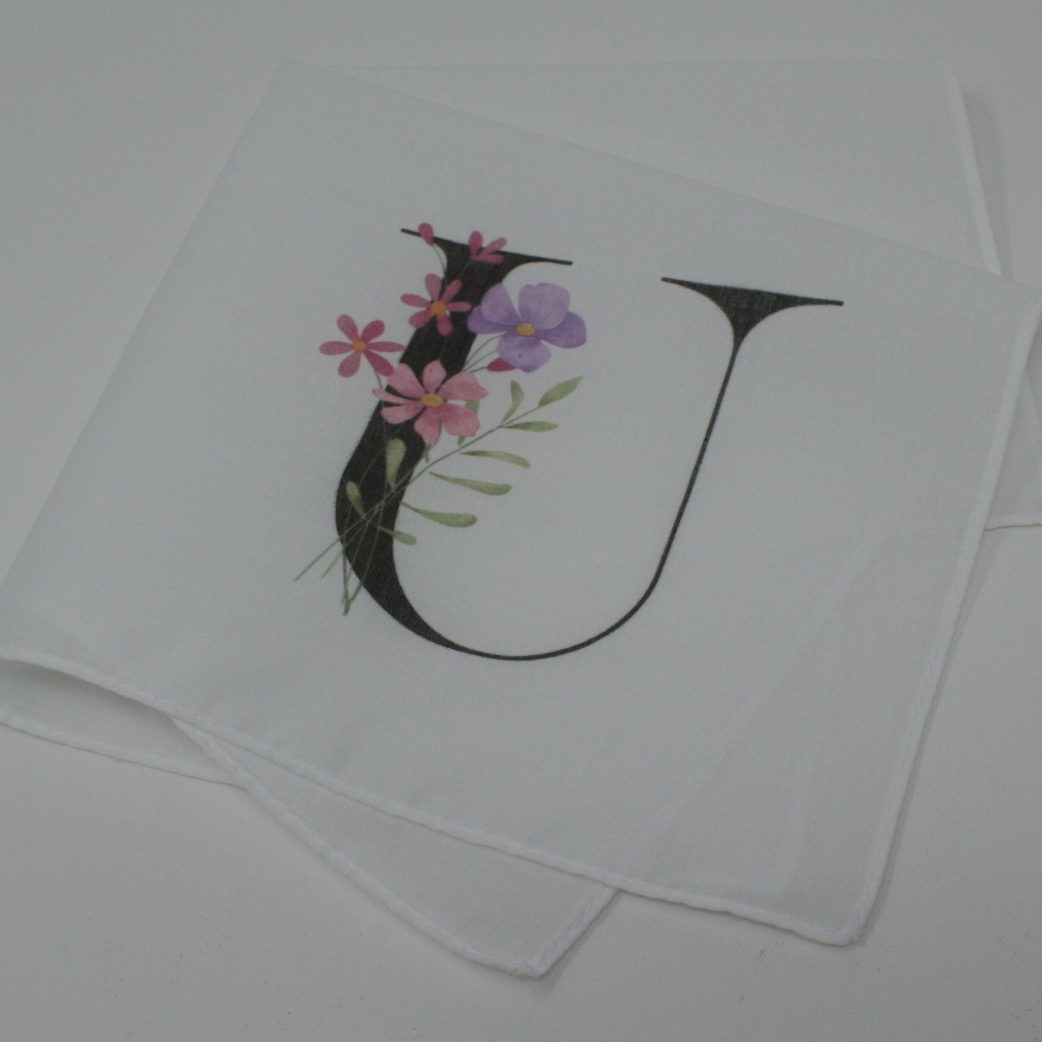 Personalised Initial Cotton Handkerchief