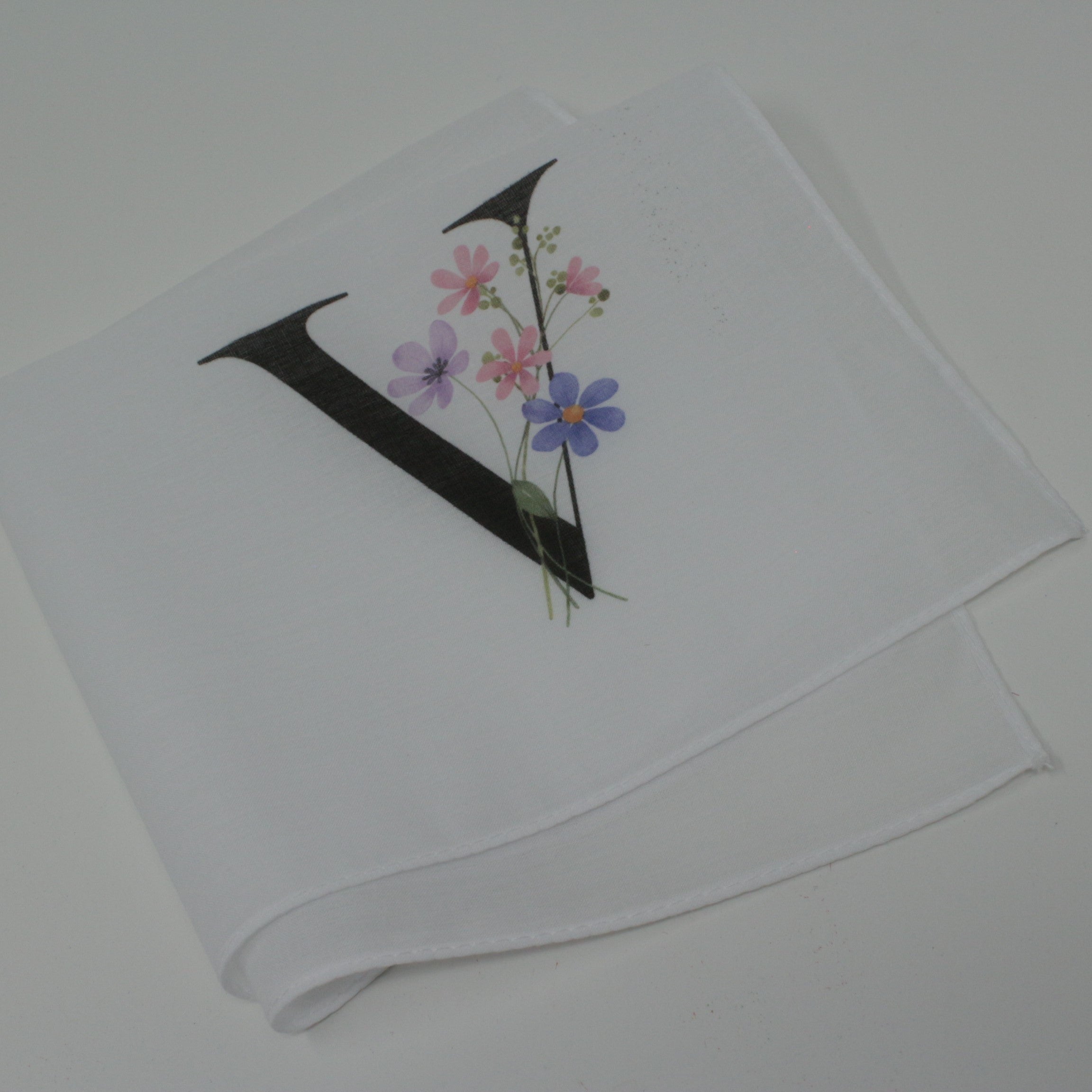 Personalised Initial Cotton Handkerchief
