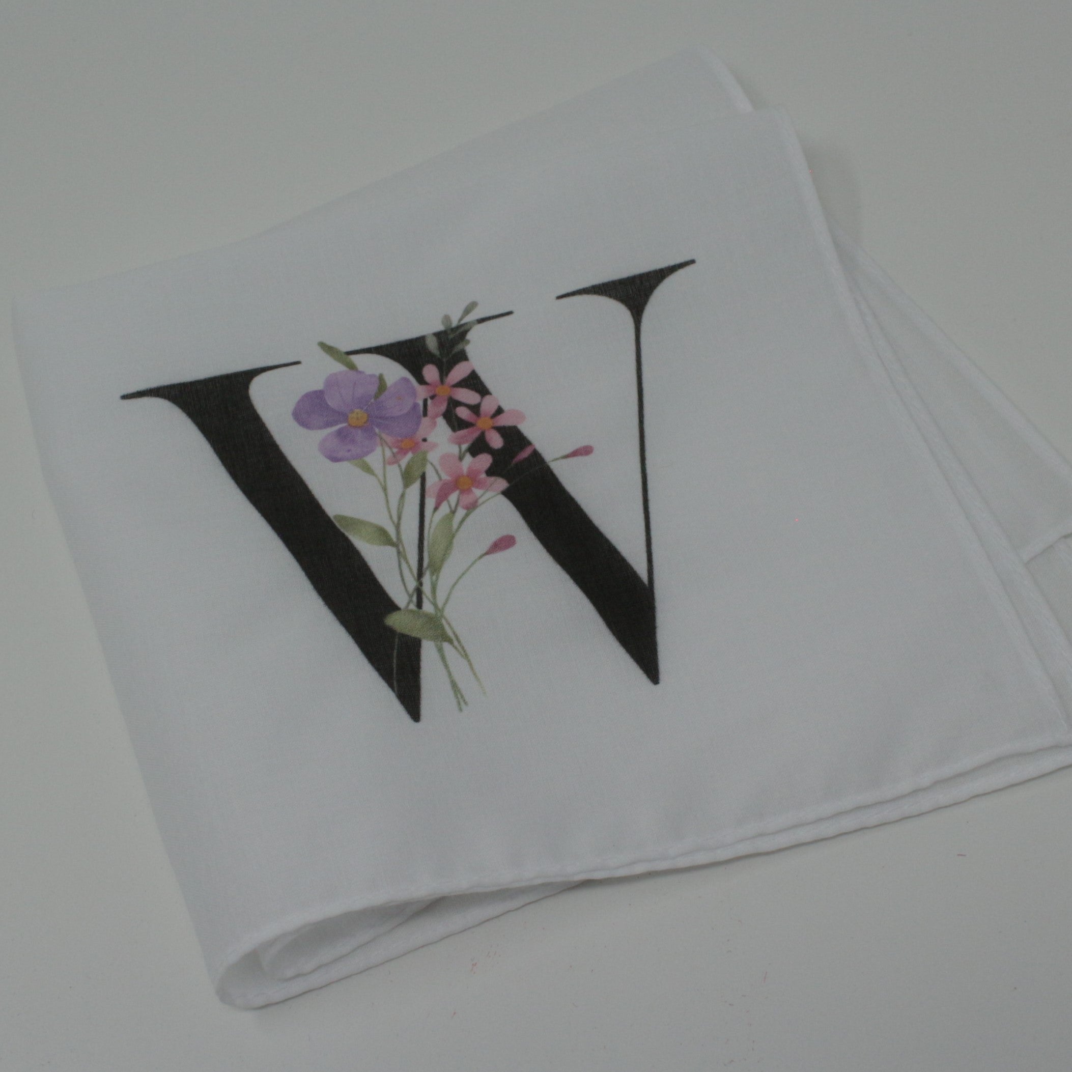 Personalised Initial Cotton Handkerchief
