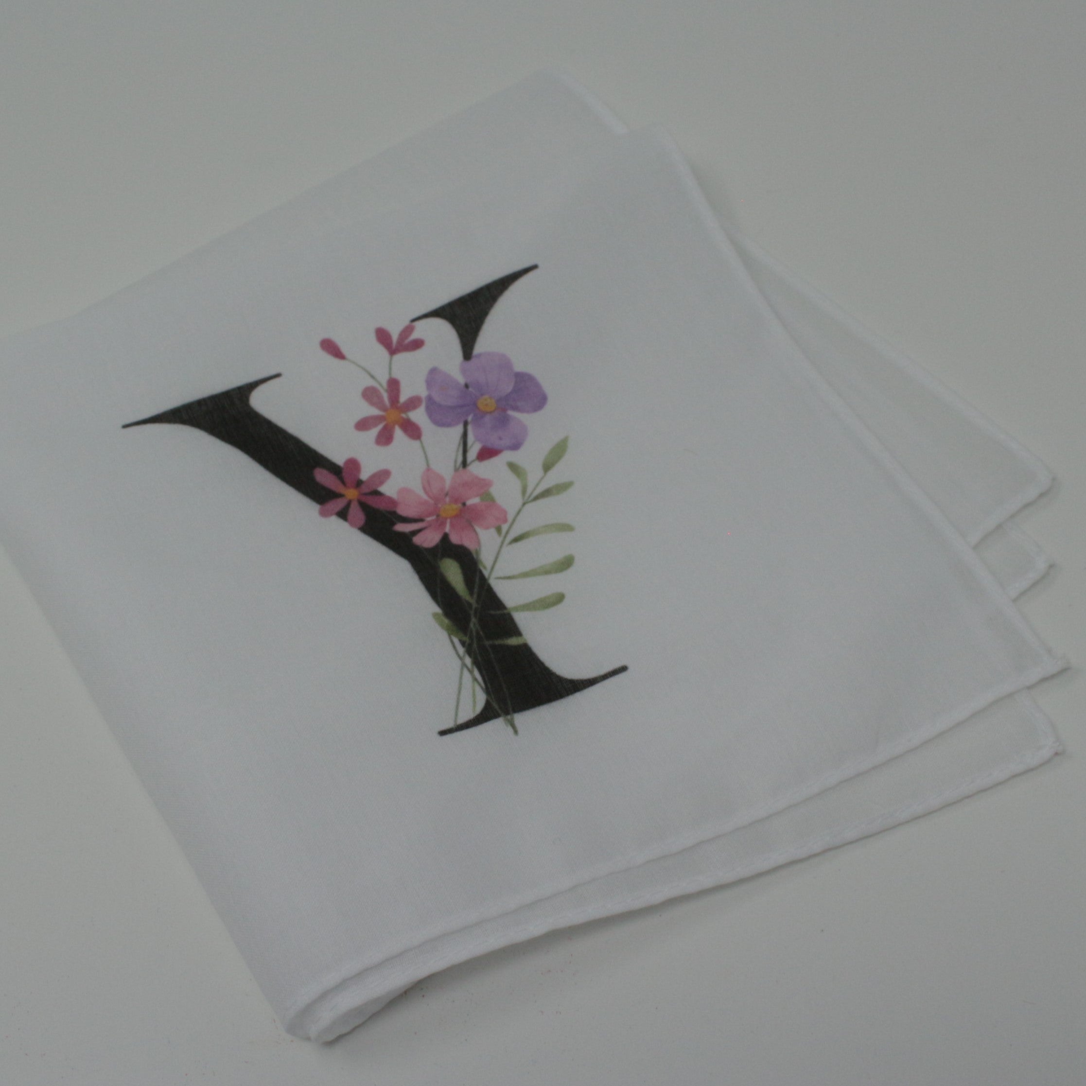 Personalised Initial Cotton Handkerchief