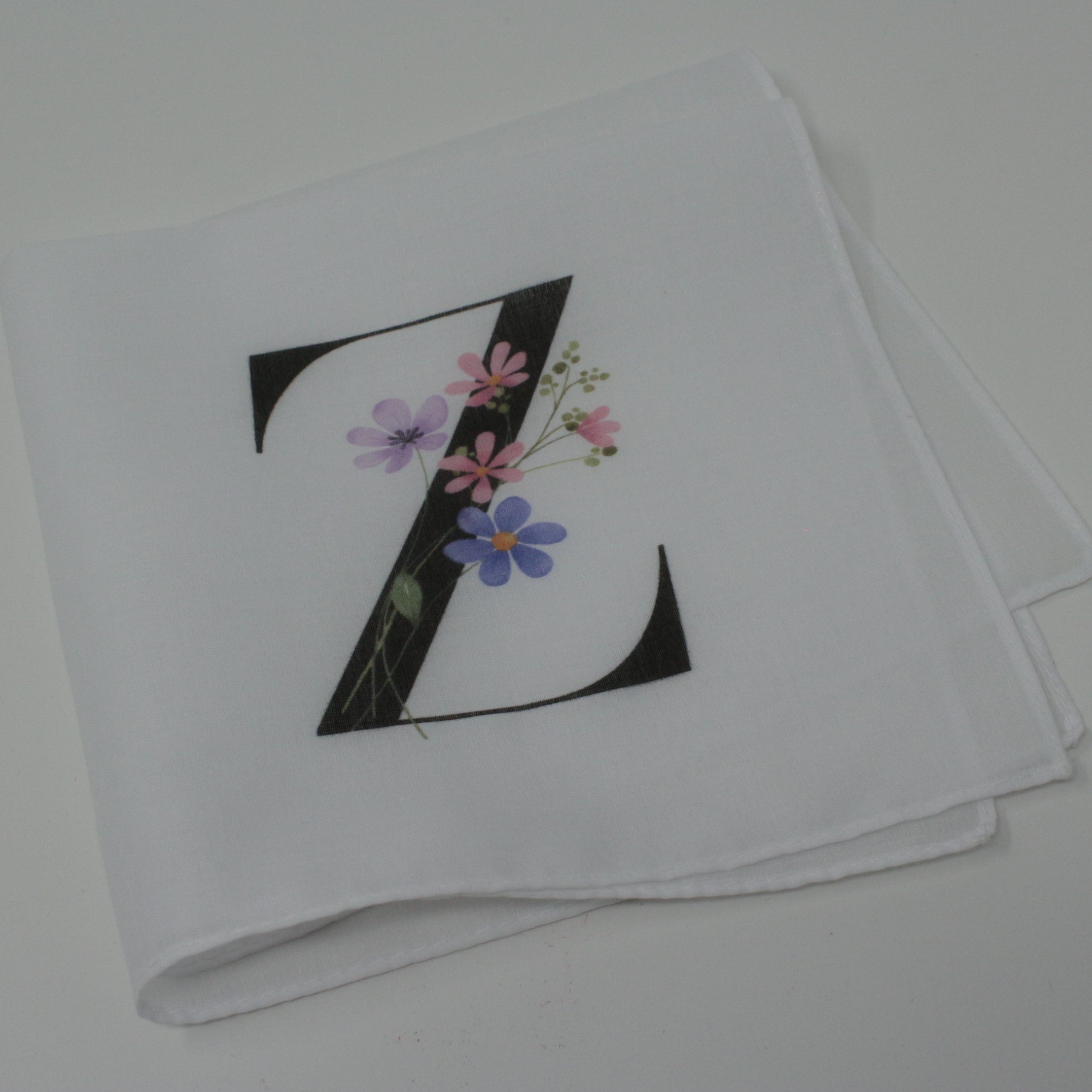 Personalised Initial Cotton Handkerchief